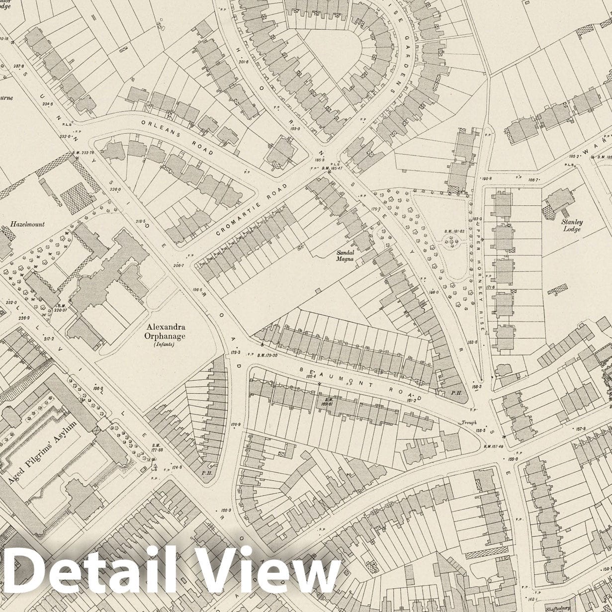 London, Sheet III.63 - Survey Map, 1895 - Ordnance Survey Historical Print