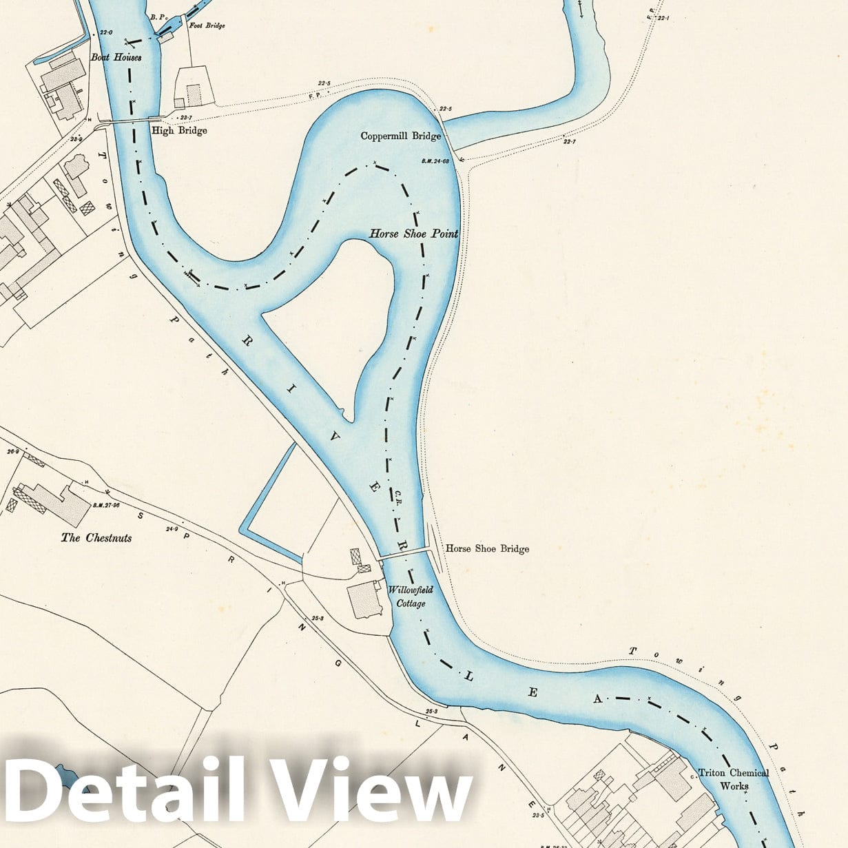 London, Sheet III.68 - Survey Map, 1895 - Ordnance Survey Historical Print