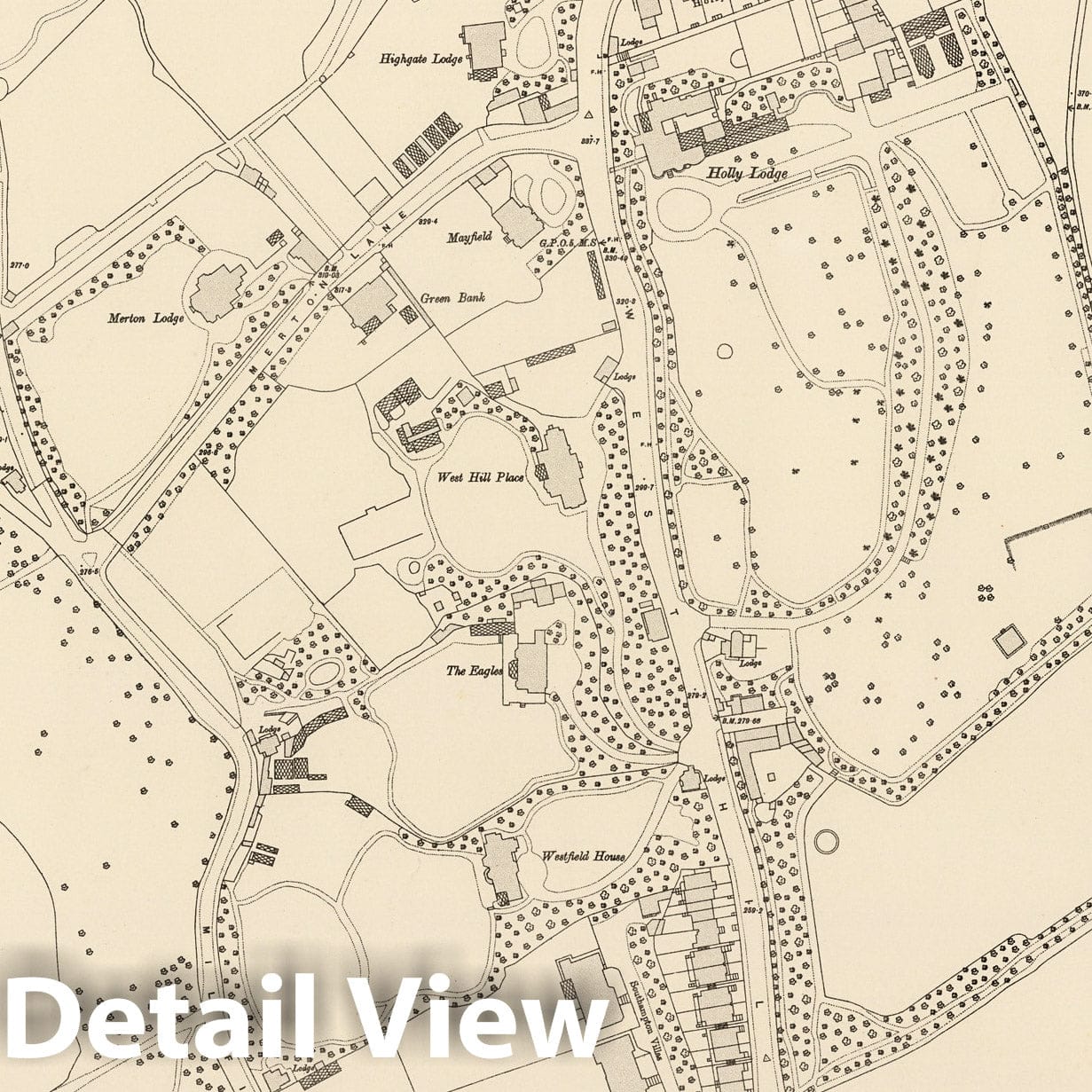 London, Sheet III.71 - Survey Map, 1895 - Ordnance Survey Historical Print