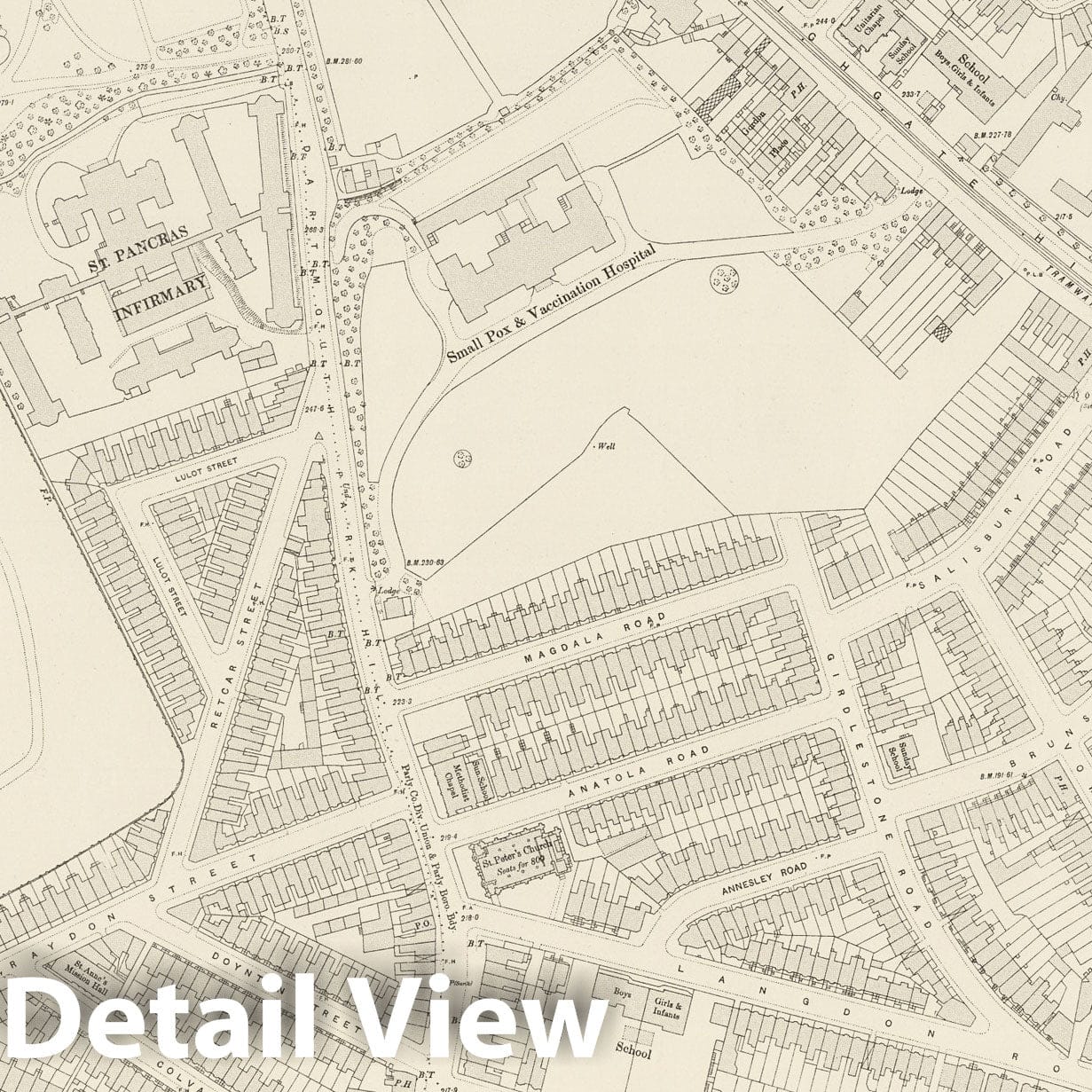 London, Sheet III.72 - Survey Map, 1895 - Ordnance Survey Historical Print