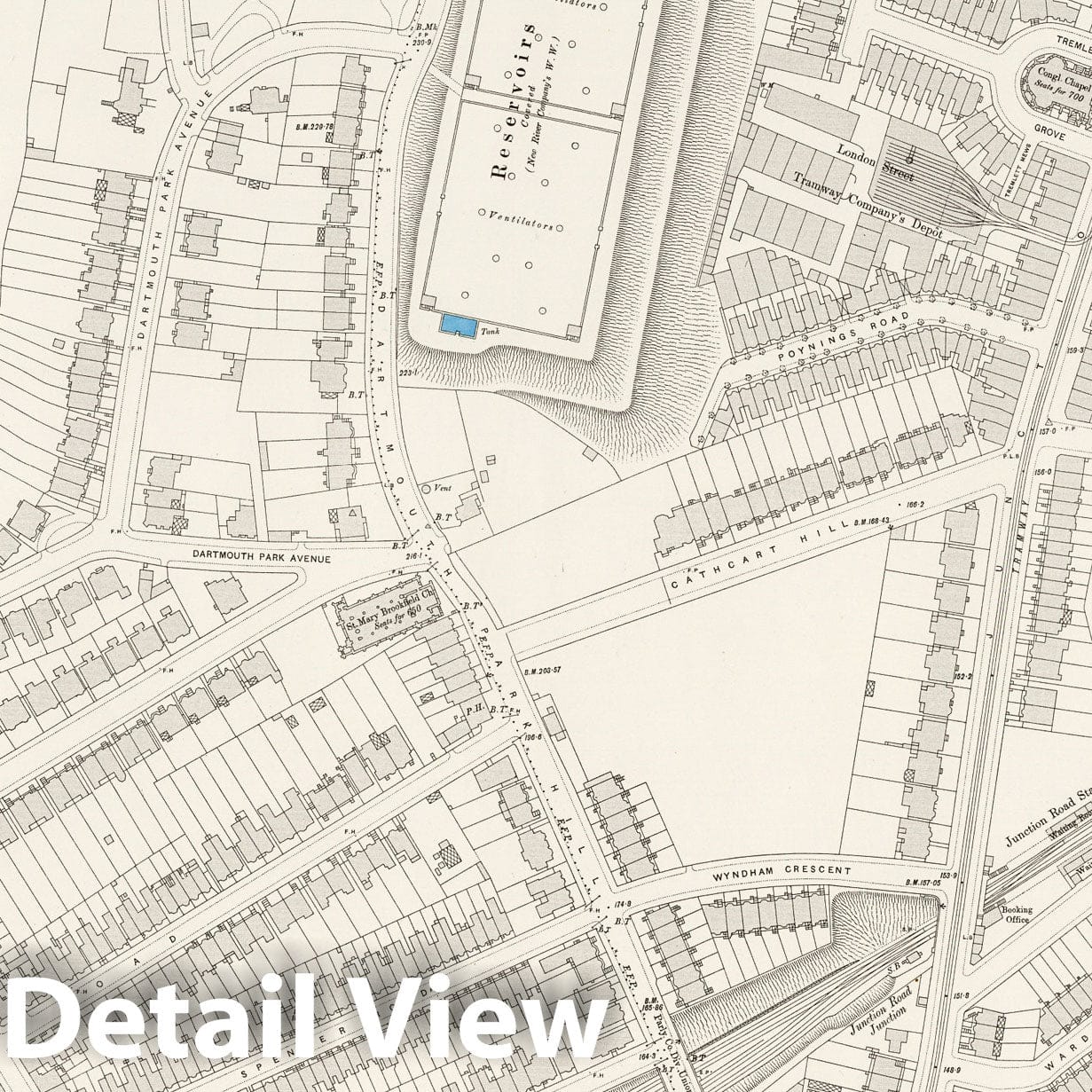 London, Sheet III.82 - Survey Map, 1895 - Ordnance Survey Historical Print