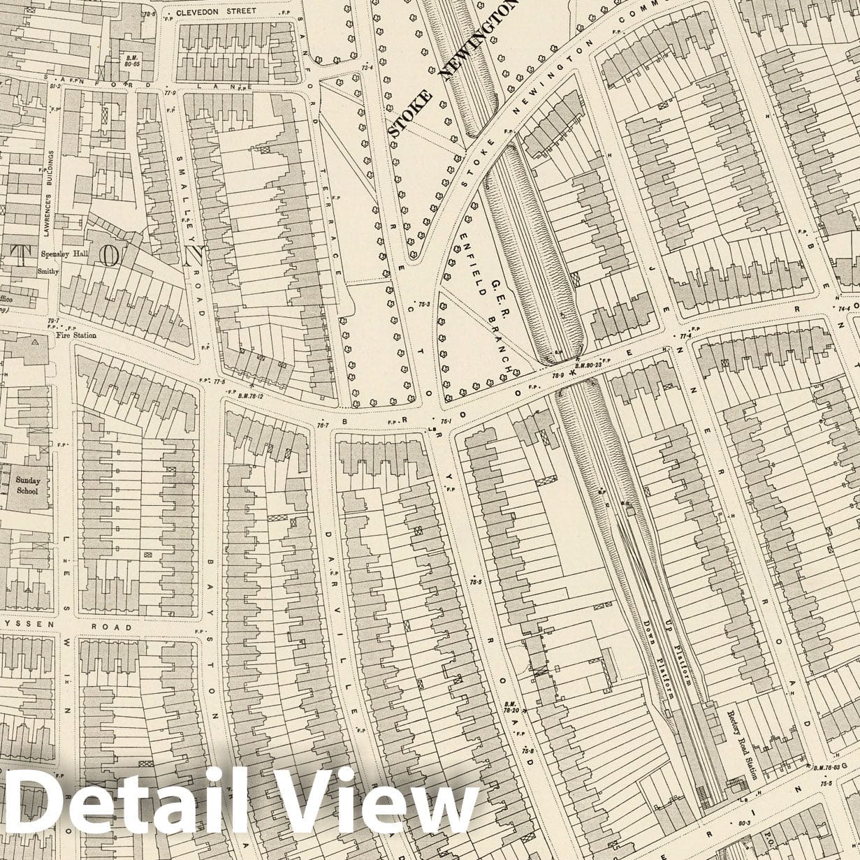 London, Sheet III.87 - Survey Map, 1895 - Ordnance Survey Historical Print