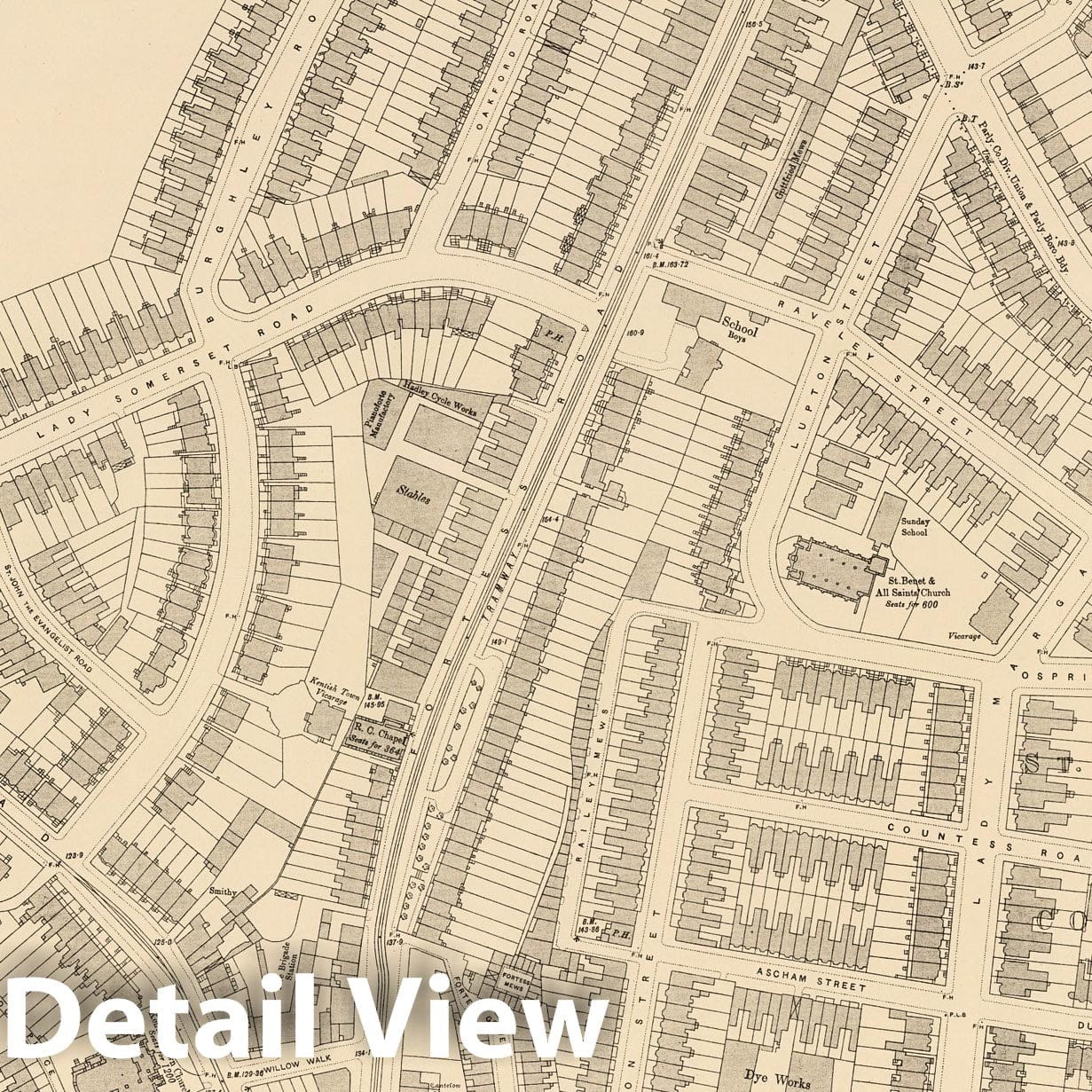 London, Sheet III.92 - Survey Map, 1895 - Ordnance Survey Historical Print