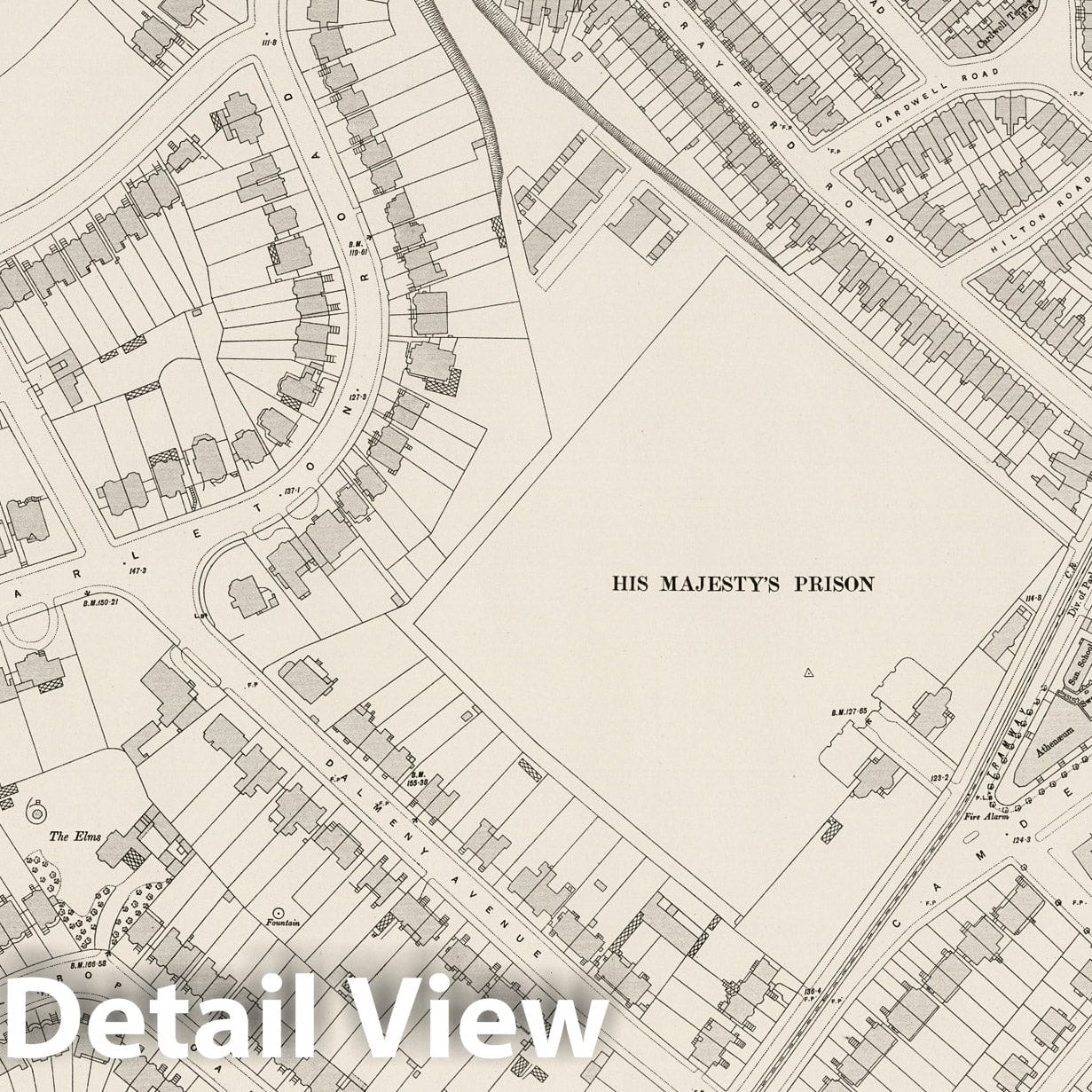 London, Sheet III.93 - Survey Map, 1895 - Ordnance Survey Historical Map Print