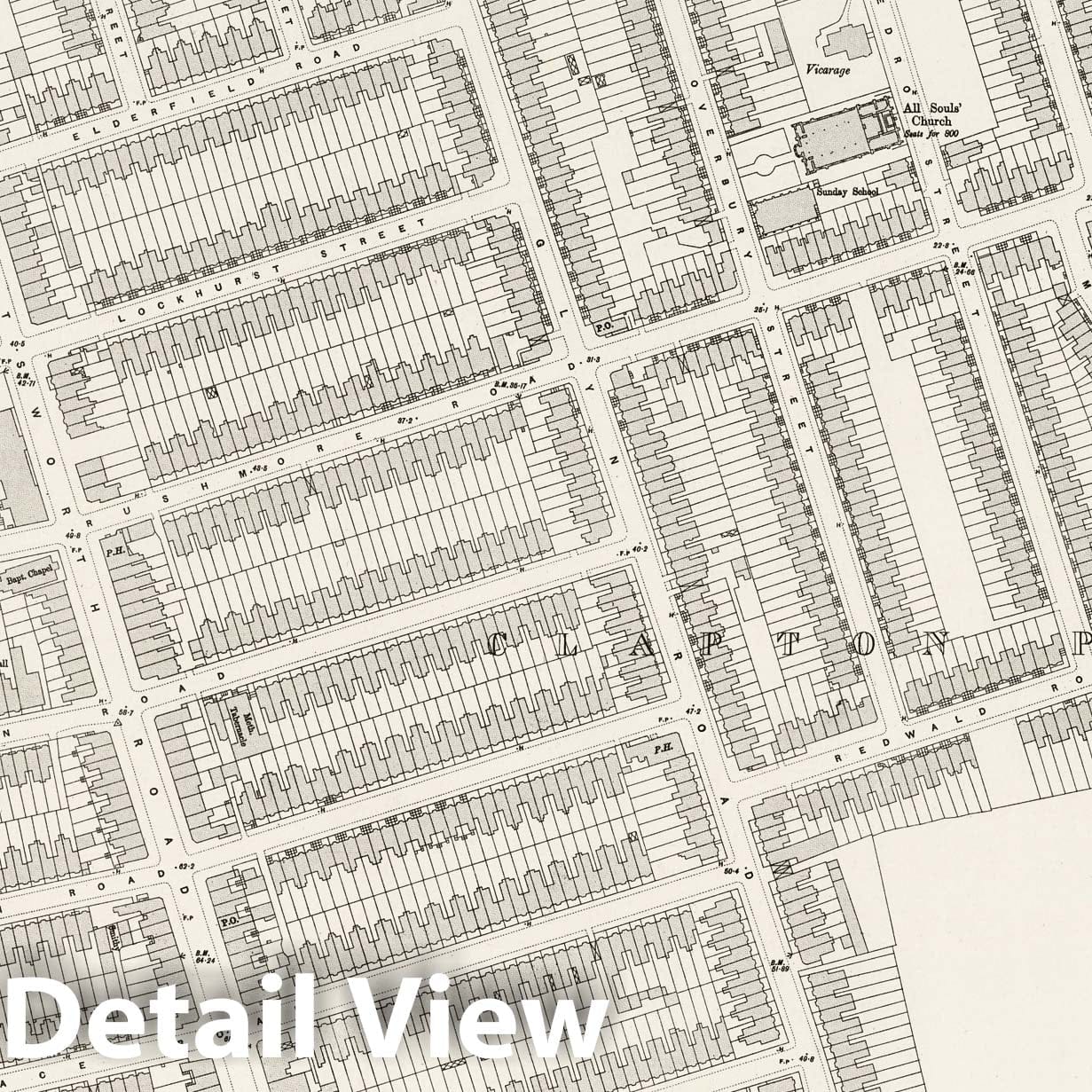 London, Sheet III.99 - Survey Map, 1895 - Ordnance Survey Historical Print