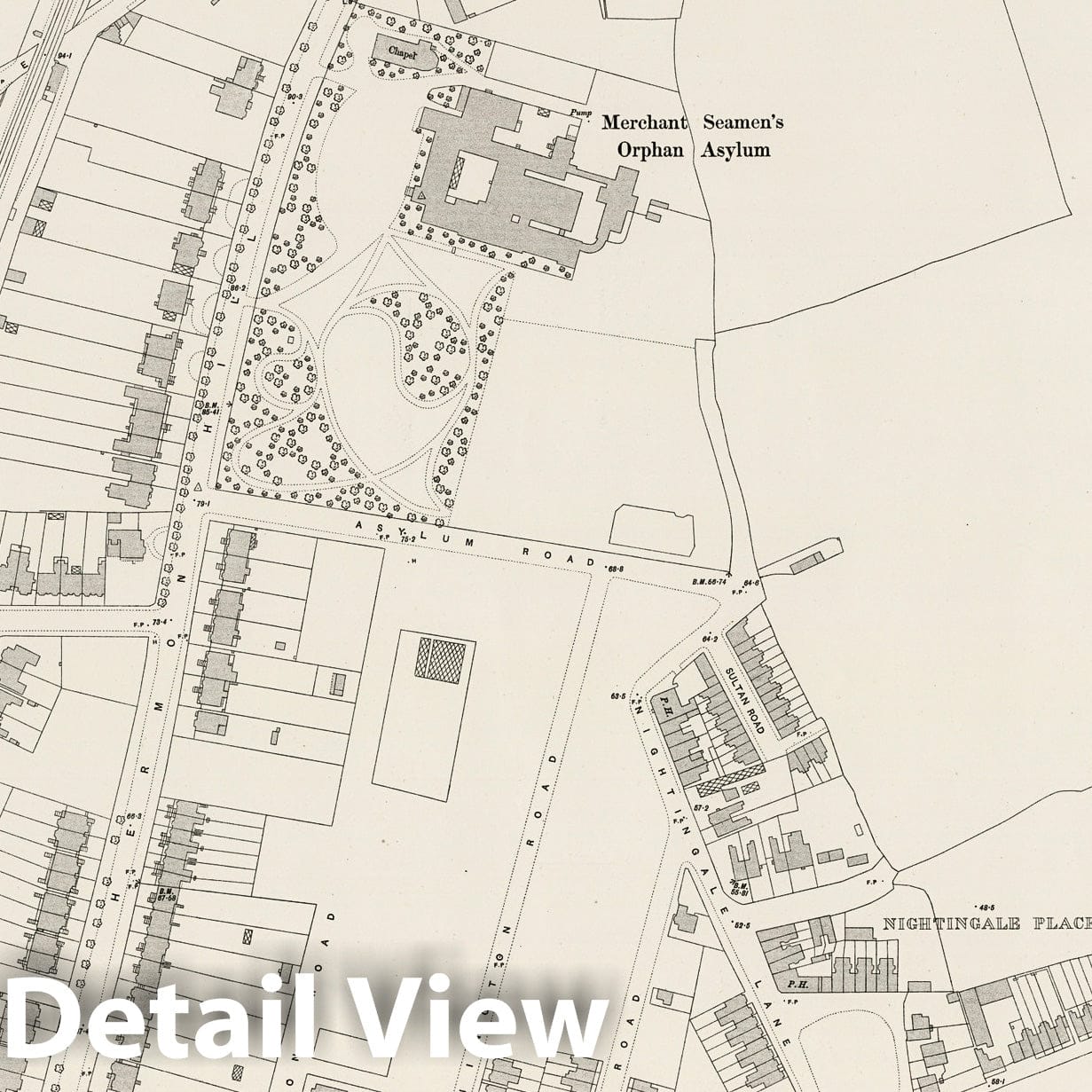 London Sheet IV.44 - 1895 Ordnance Survey Map Print