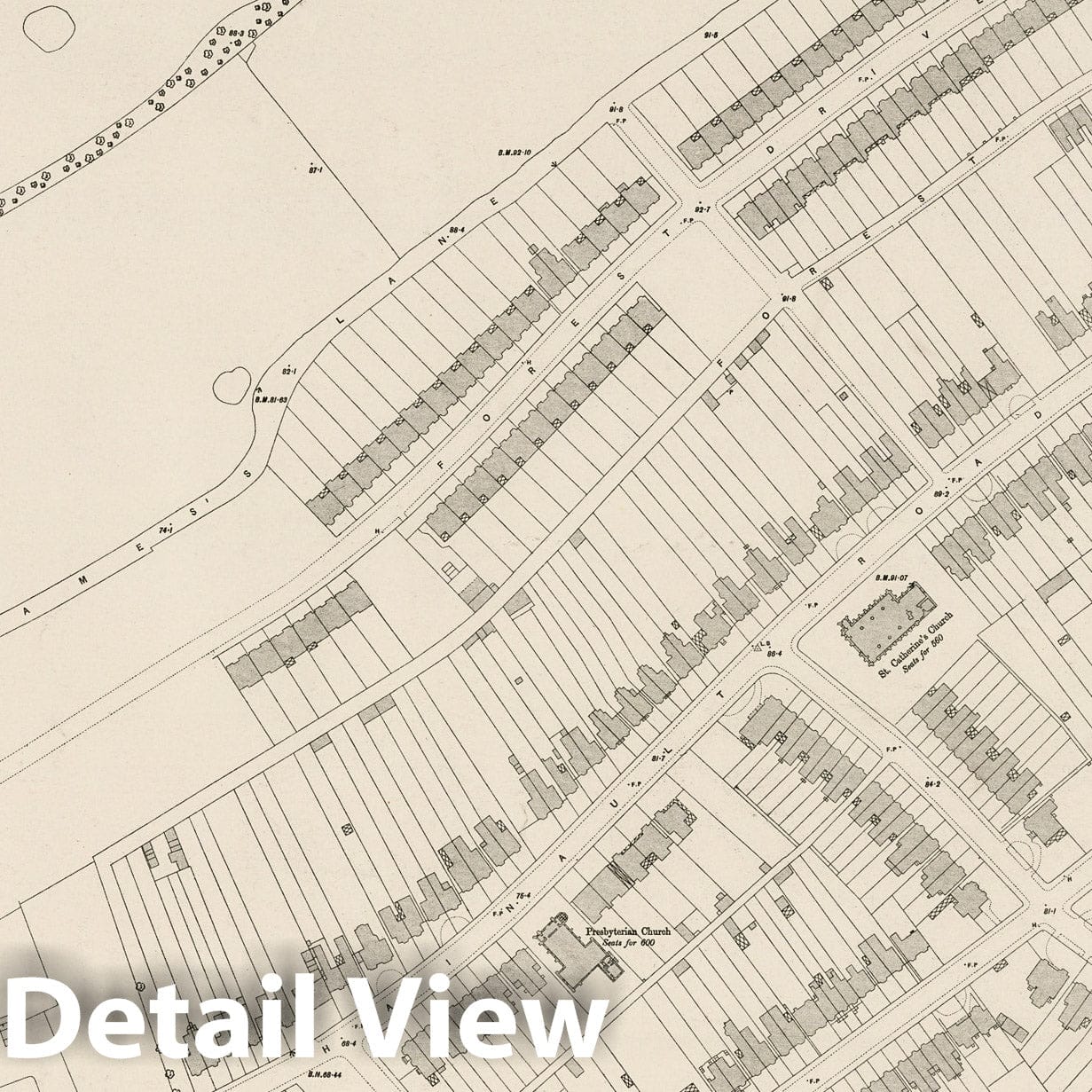 London, Sheet IV.62 - Survey Map, 1895 - Ordnance Survey Historical Print