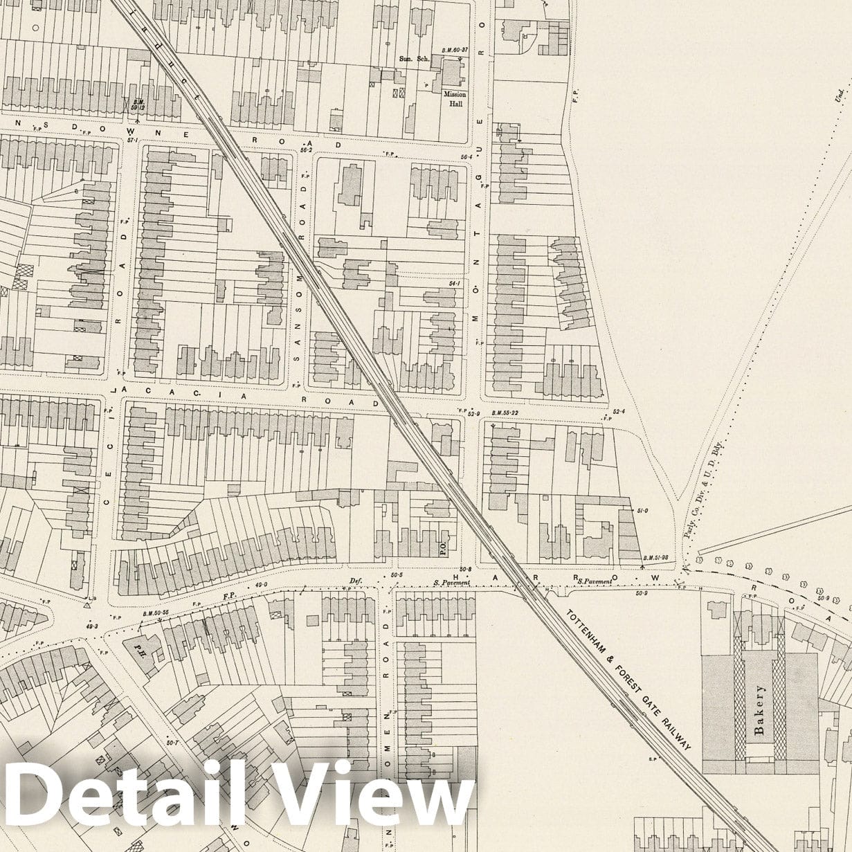 London, Sheet IV.83 - Survey Map, 1895 - Ordnance Survey Print