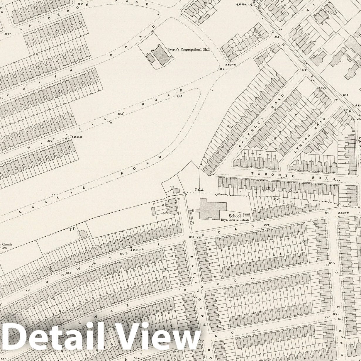 London, Sheet IV.92 - Survey Map, 1895 - Ordnance Survey Historical Print