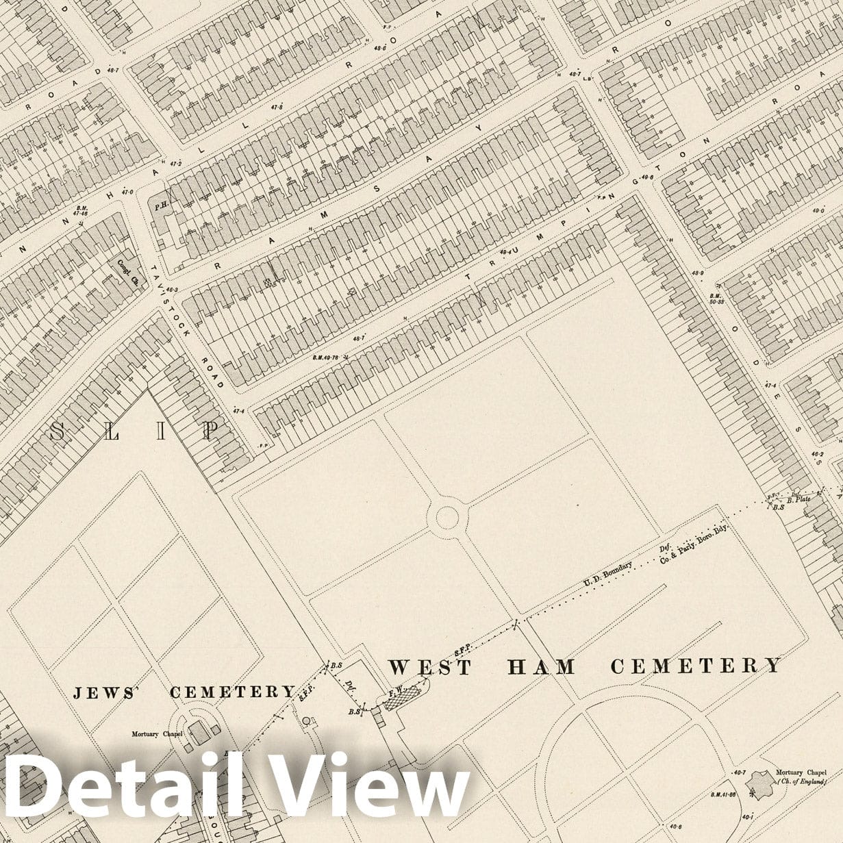 London, Sheet IV.93 - Survey Map, 1895 - Ordnance Survey Historical Print