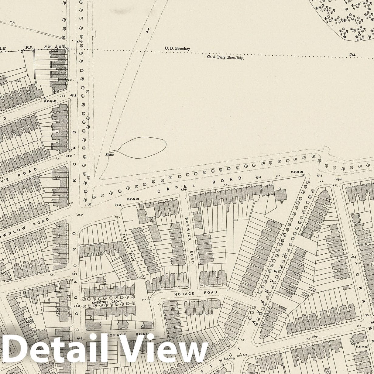 London, Sheet IV.94 - Survey Map, 1895 - Ordnance Survey Print