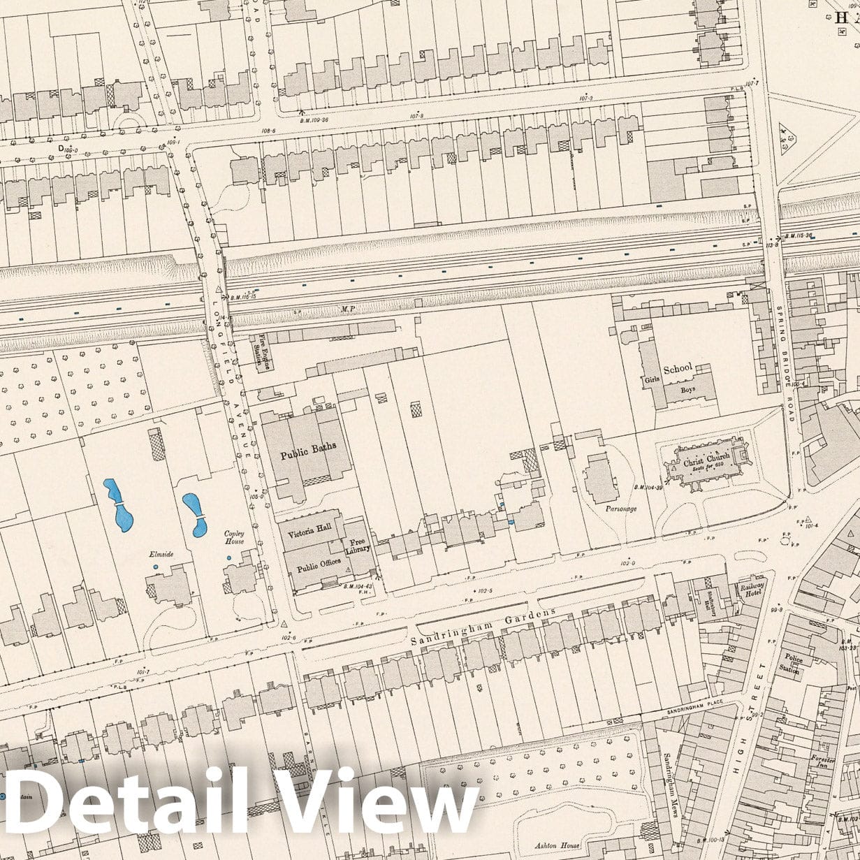 London - Sheet V.70, 1893 - Ordnance Survey Historical Map Print