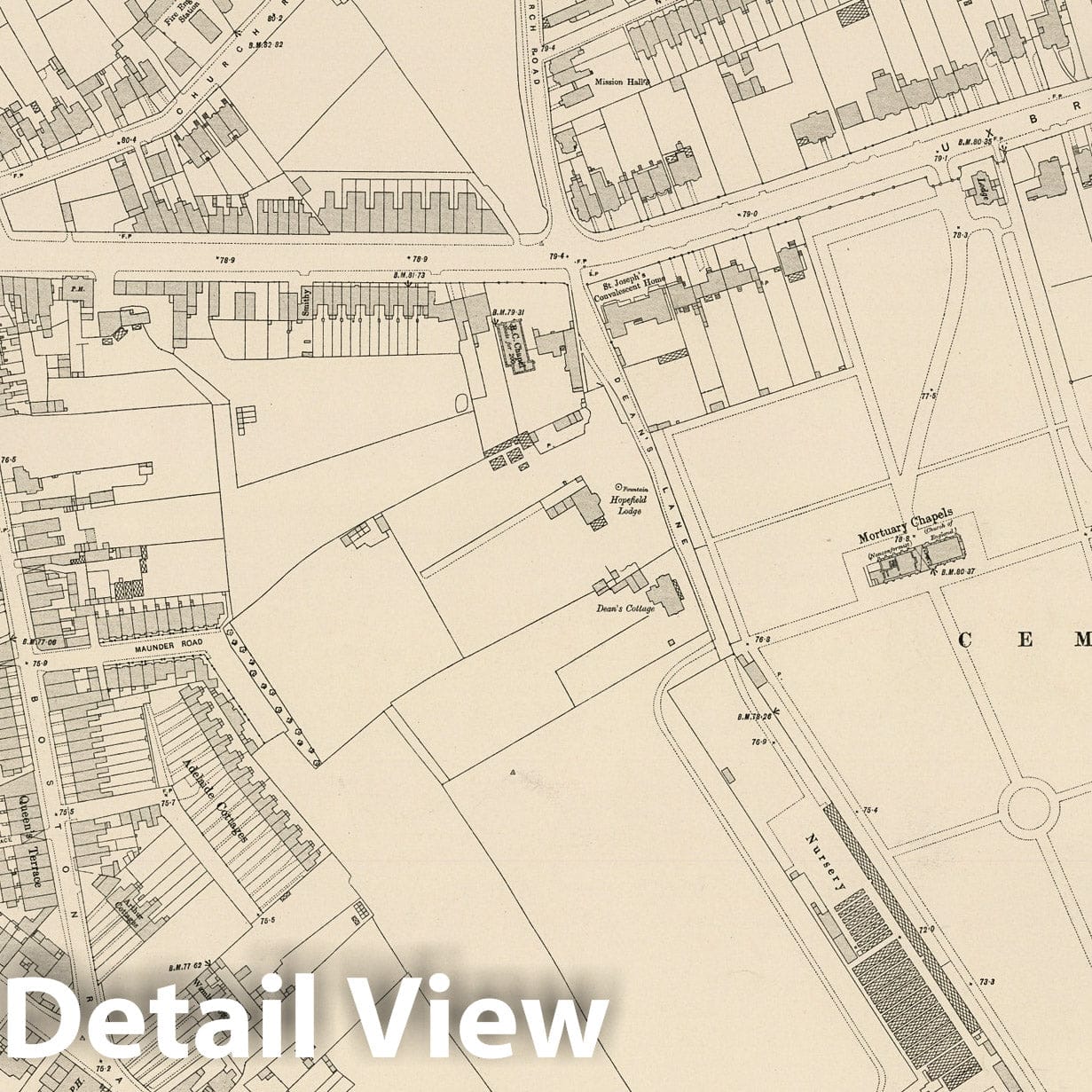 London - Sheet V.78, 1893 - Ordnance Survey Historical Map Print