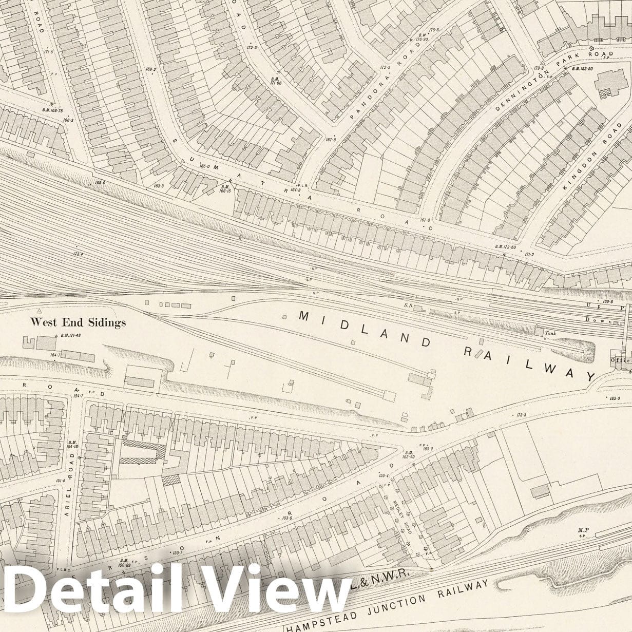 London - Sheet VI.8, 1894 - Ordnance Survey Map Print