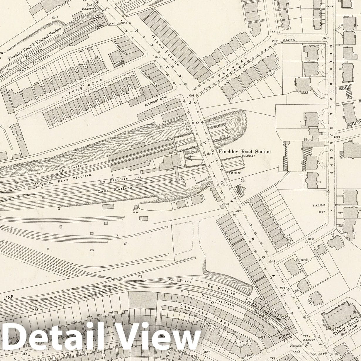 London - Sheet VI.9, 1895 - Ordnance Survey Historic Map Print