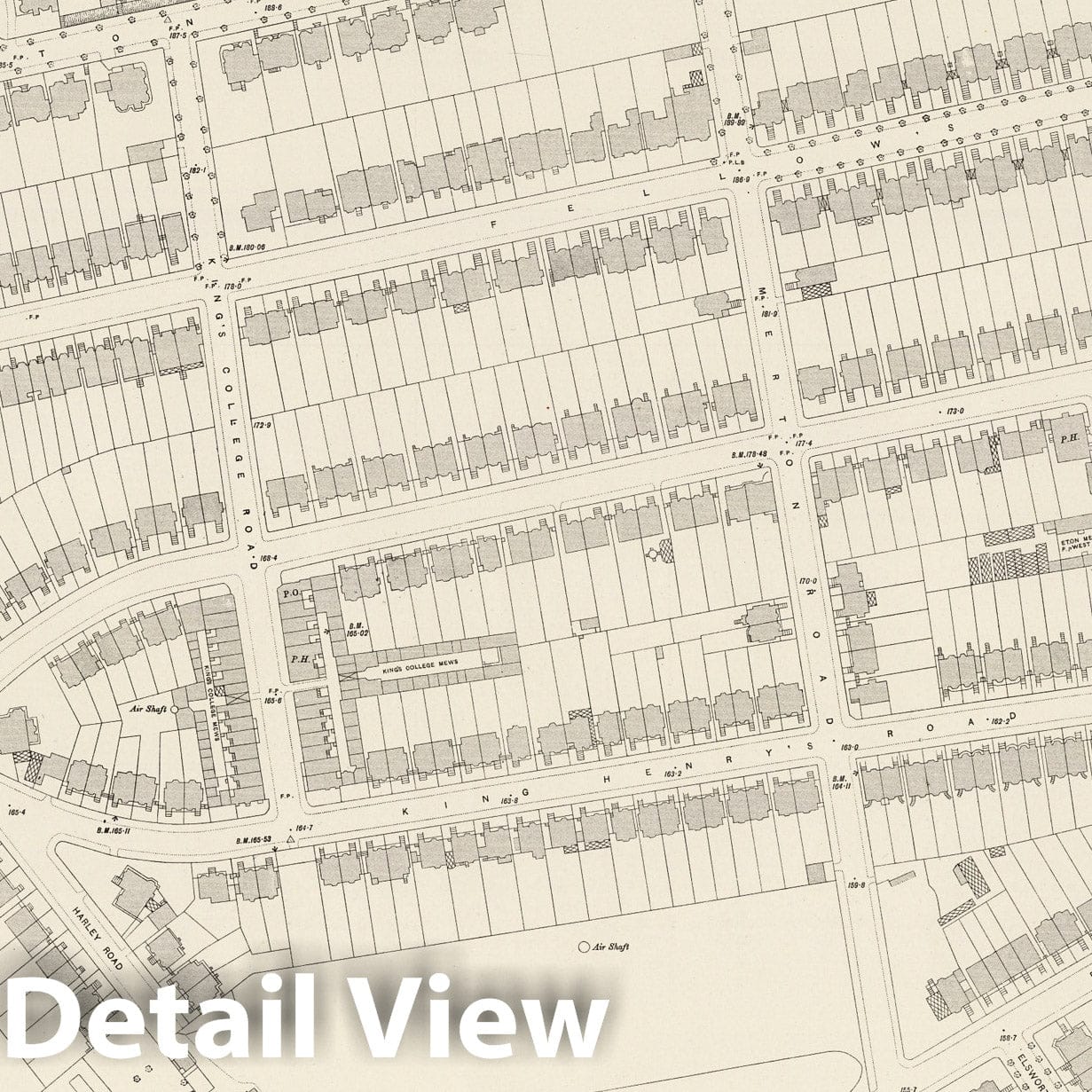 London, Sheet VI.20 - Survey Map, 1895 - Ordnance Survey Historical Print