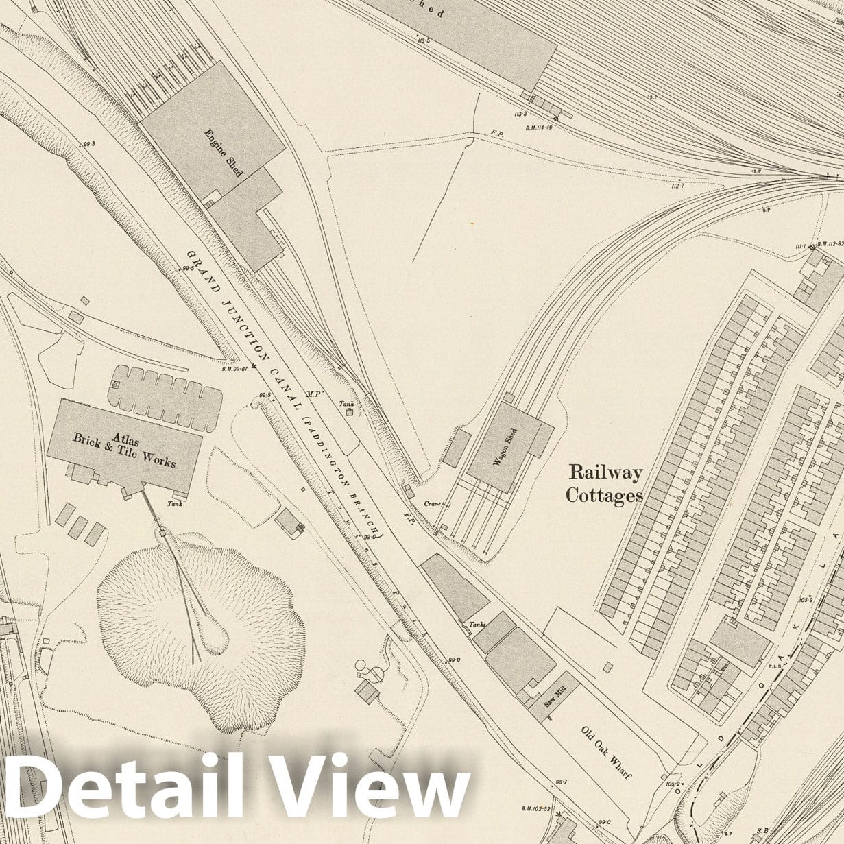 London, Sheet VI.34 - Survey Map, 1893 - Ordnance Survey Historical Print