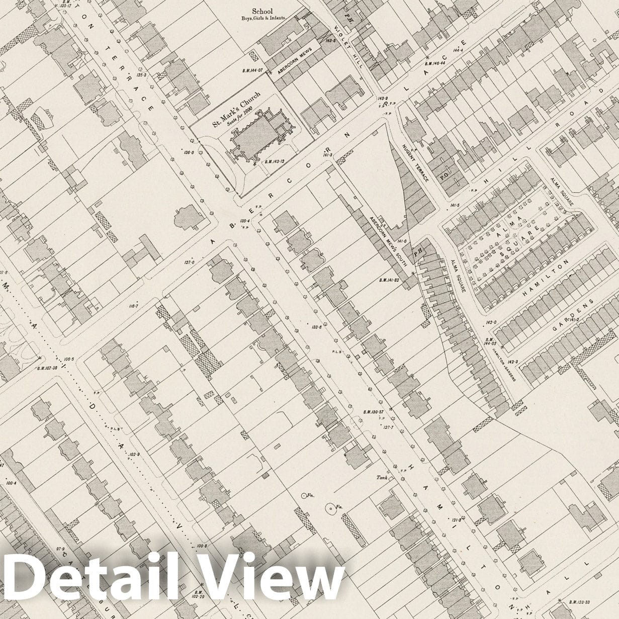 London, Sheet VI.39 - Survey Map, 1894 - Ordnance Survey Historical Print