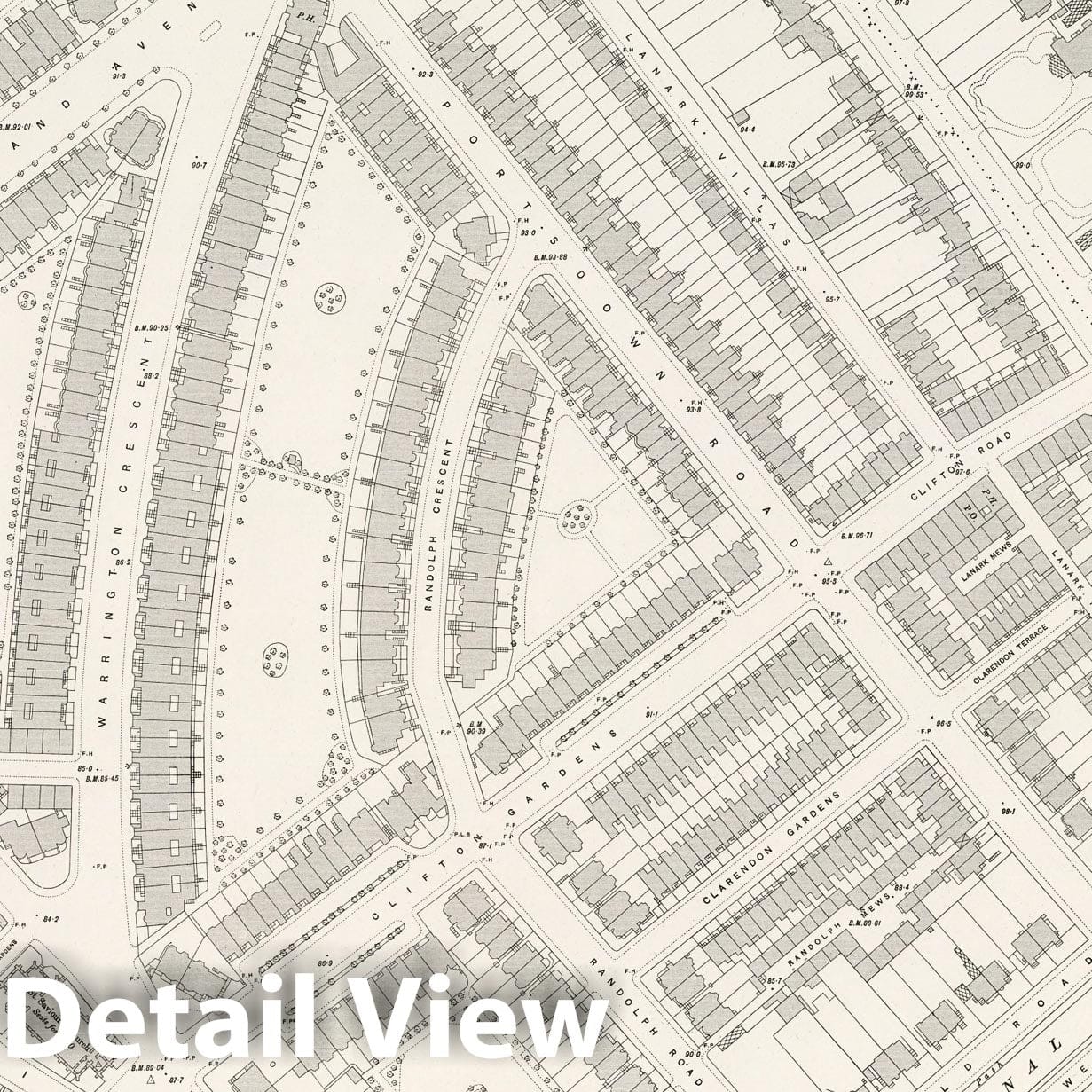 London, Sheet VI.49 - Survey Map, 1894 - Ordnance Survey Historical Print
