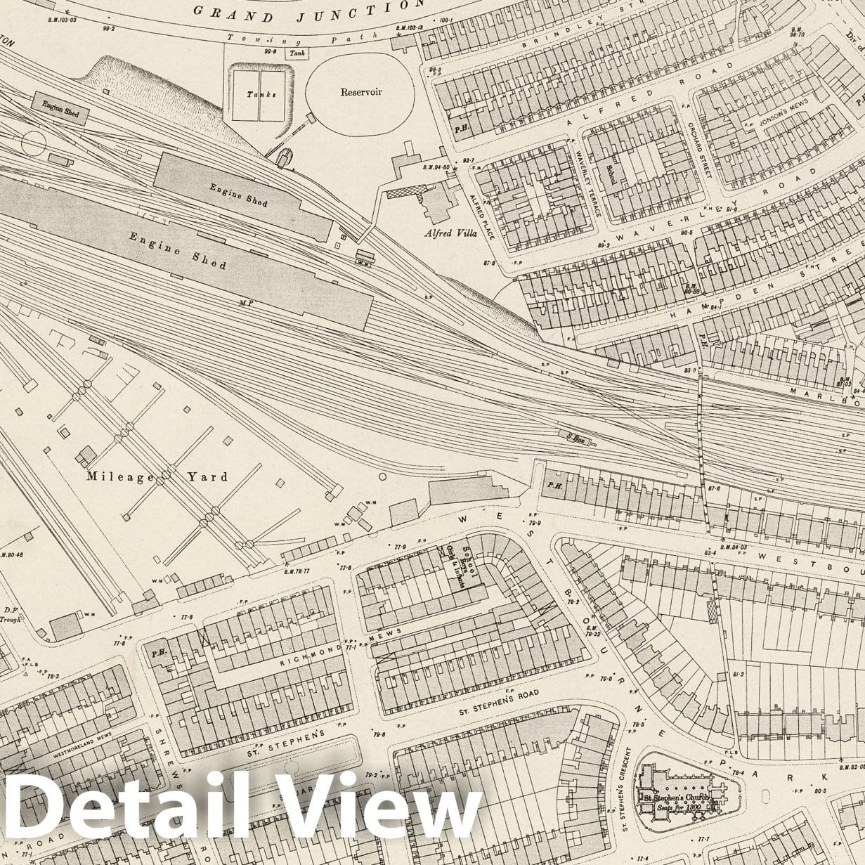 London, Sheet VI.58 - Survey Map, 1895 - Ordnance Survey Historical Print
