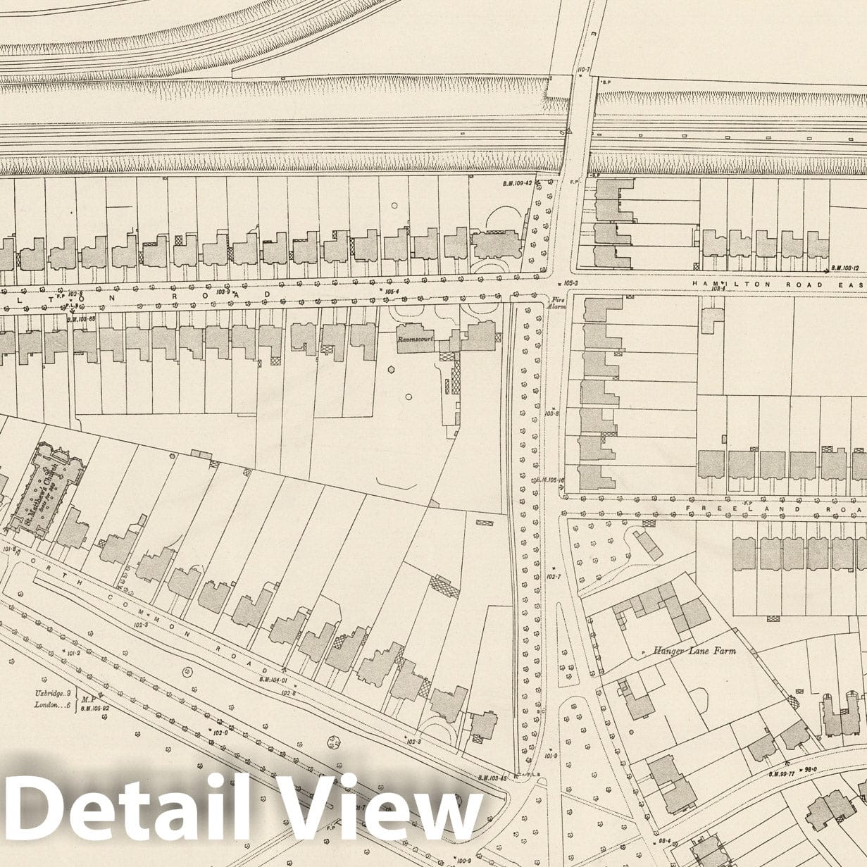 London, Sheet VI.61 - Survey Map, 1894 - Ordnance Survey Historical Map Print