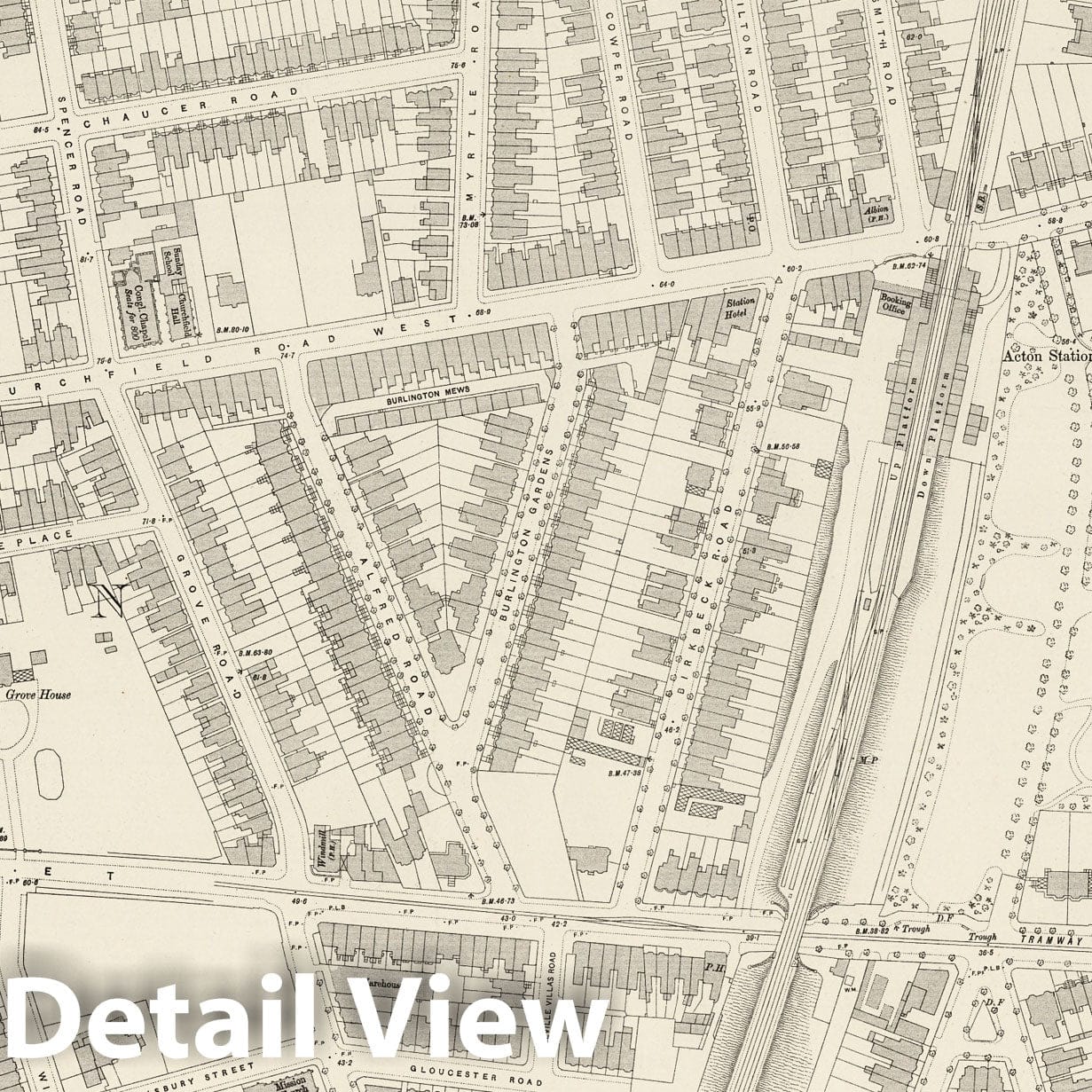 London Sheet VI.73 - Ordnance Survey Map, 1894 - Historical Map Print
