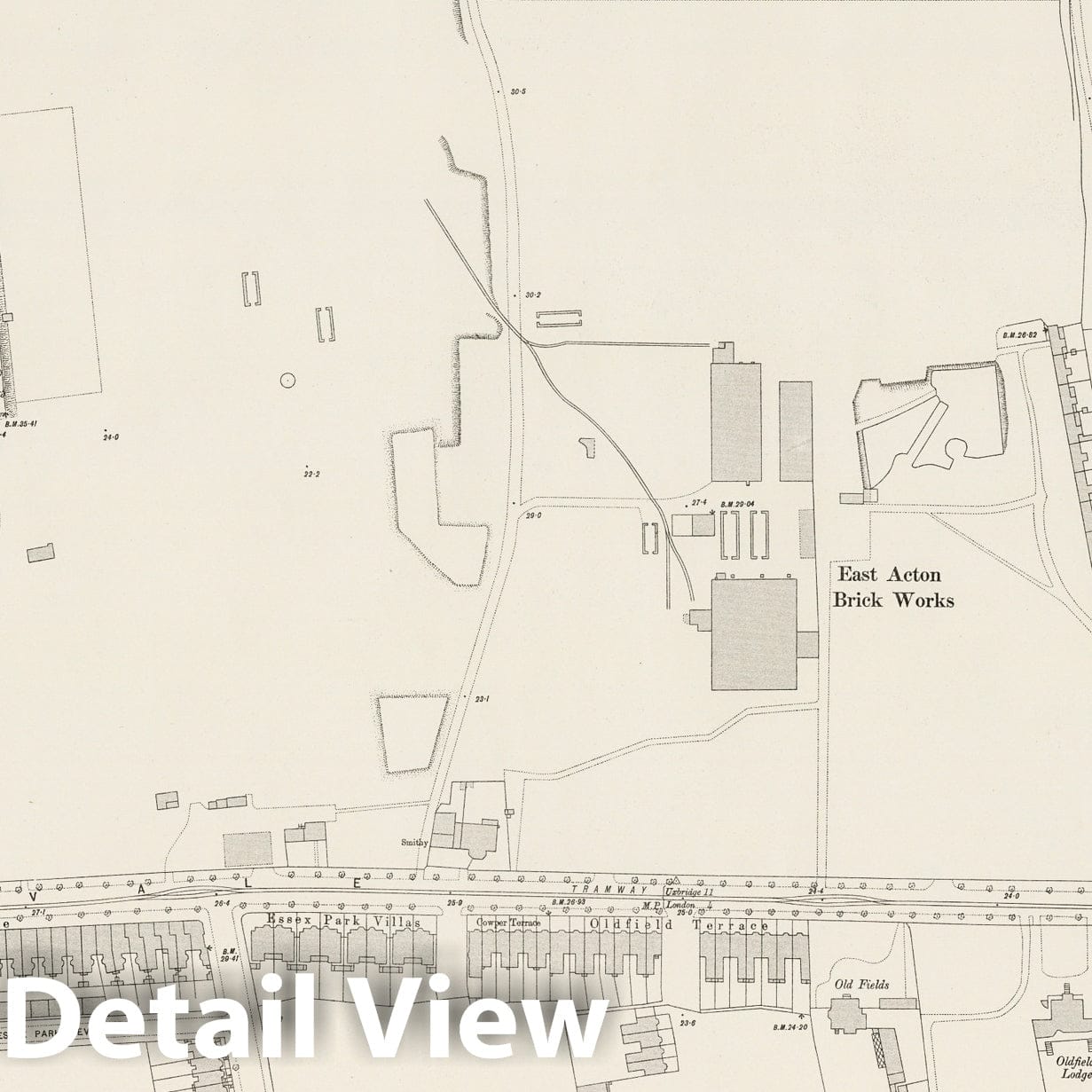 London, Sheet VI.74 - Survey Map, 1894 - Ordnance Survey Historical Print