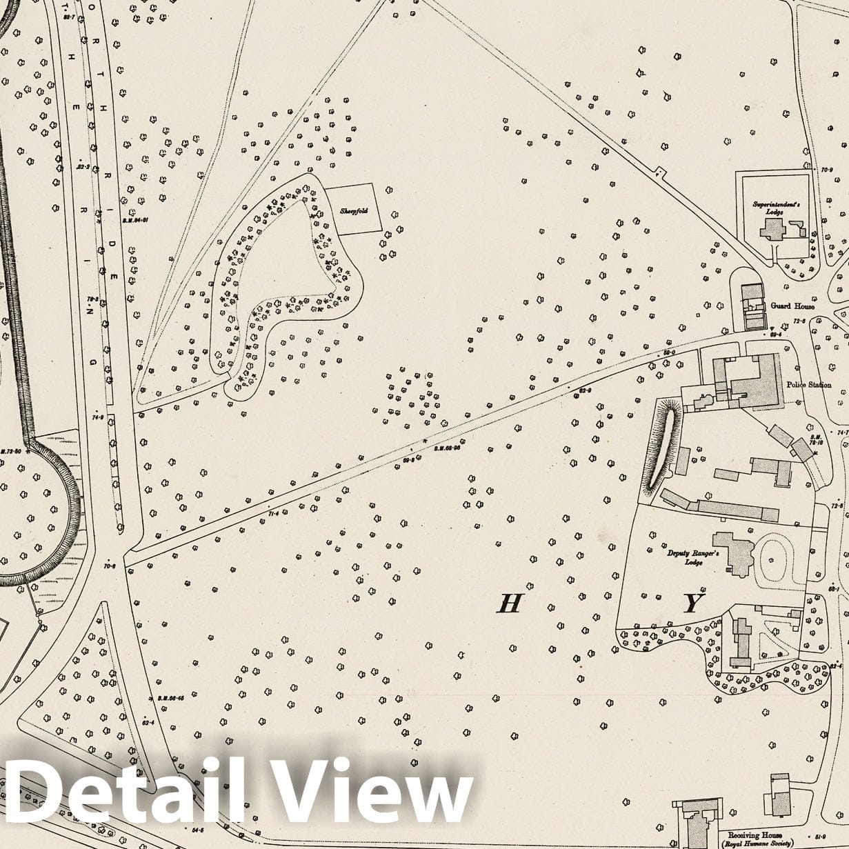 London, Sheet VI.80 - Survey Map, 1895 - Ordnance Survey Historical Print