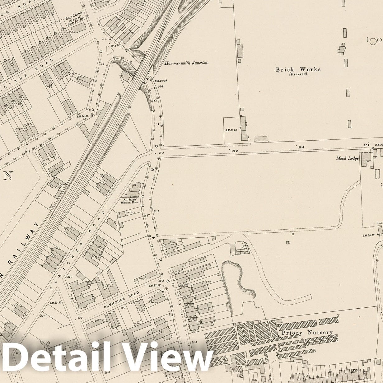London, Sheet VI.83 - Survey Map, 1894 - Ordnance Survey Historical Print