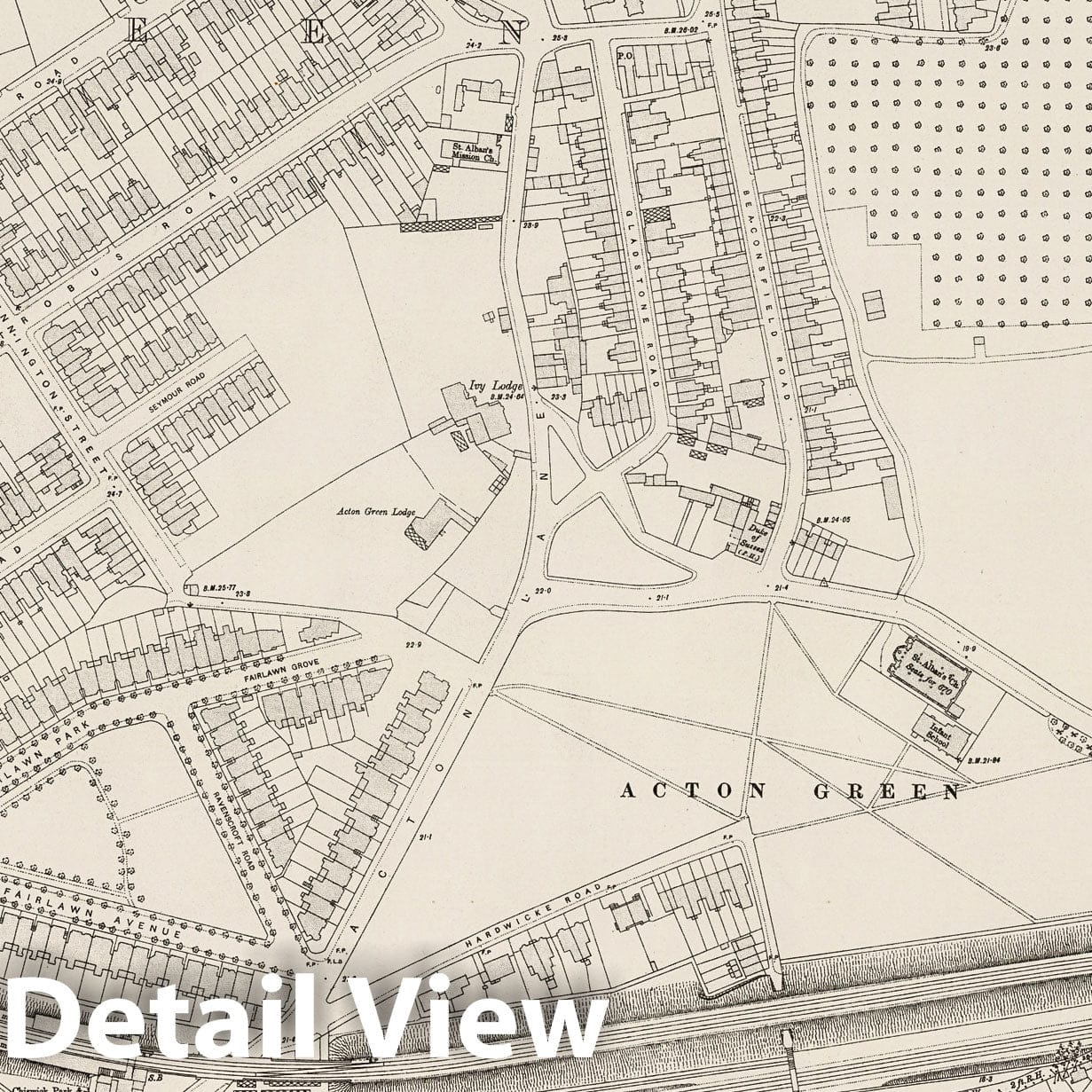London - Survey Map, 1894 - Ordnance Survey Historical Map Print