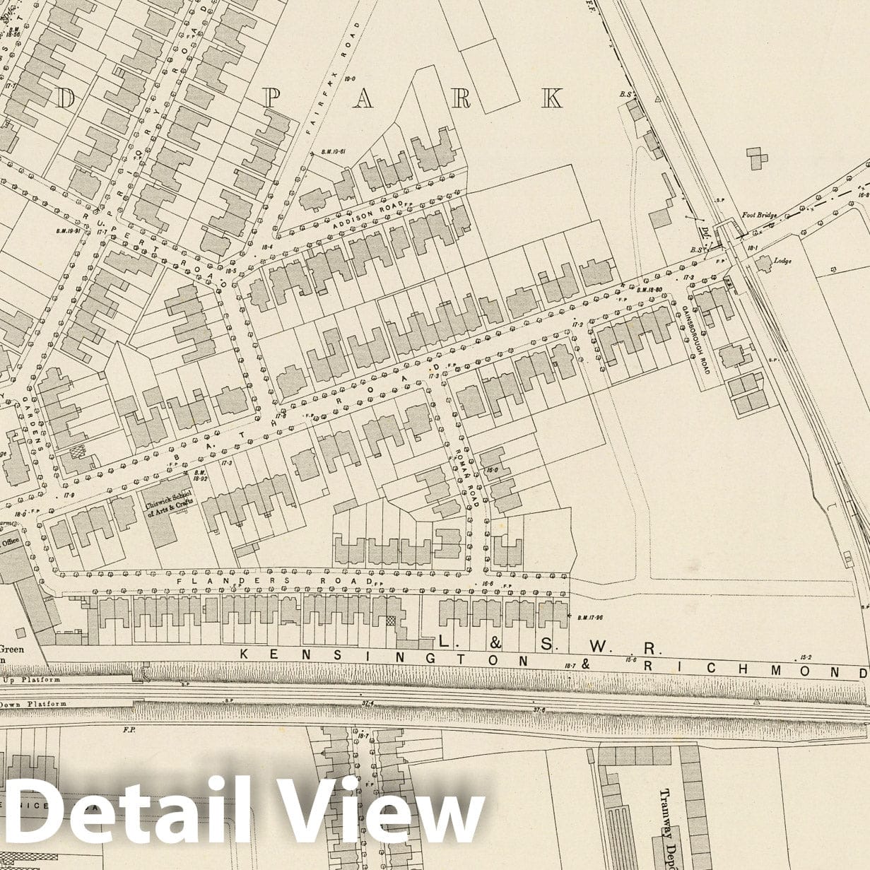 London - Survey Map, 1894 - Ordnance Survey Historical Map Print