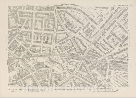 Historic Map : London (England), City Atlas Map, London Sheet VII.12 1895 - Vintage Wall Art