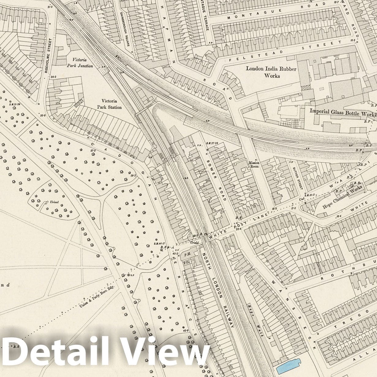 London, Sheet VII.20 - Survey Map, 1895 - Ordnance Survey Historical Print