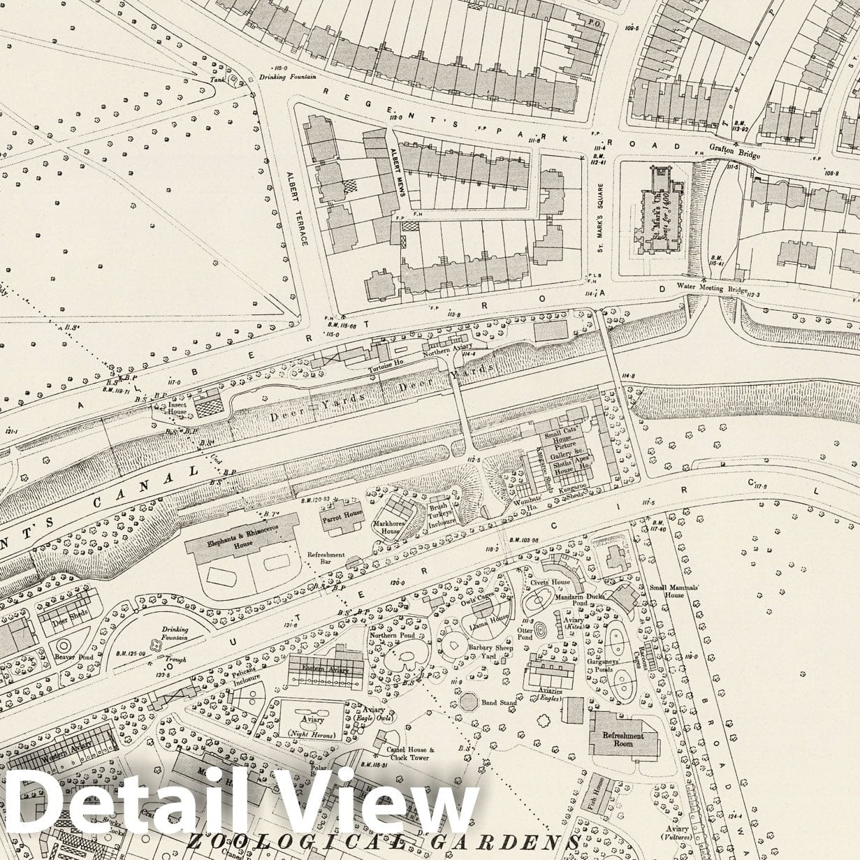 London, Sheet VII.21 - Survey Map, 1895 - Ordnance Survey Historical Print