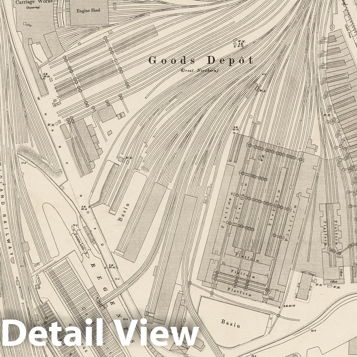 London Sheet VII.23 - 1895 Ordnance Survey Map Print