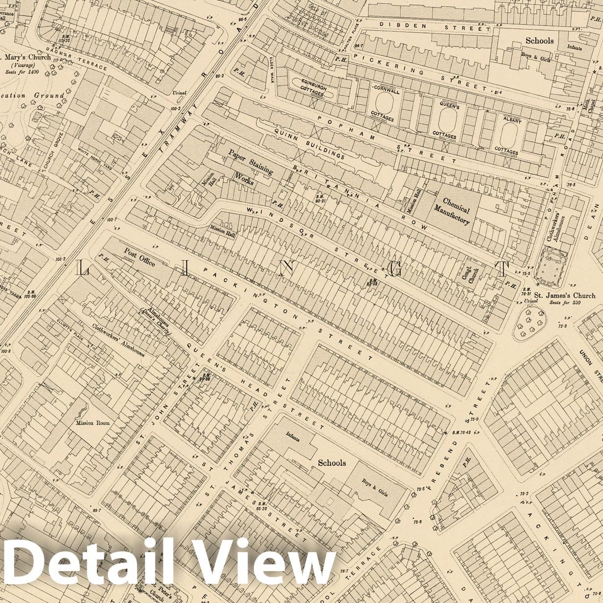 London Sheet VII.25 - Ordnance Survey Map 1896 - Historical Map Print