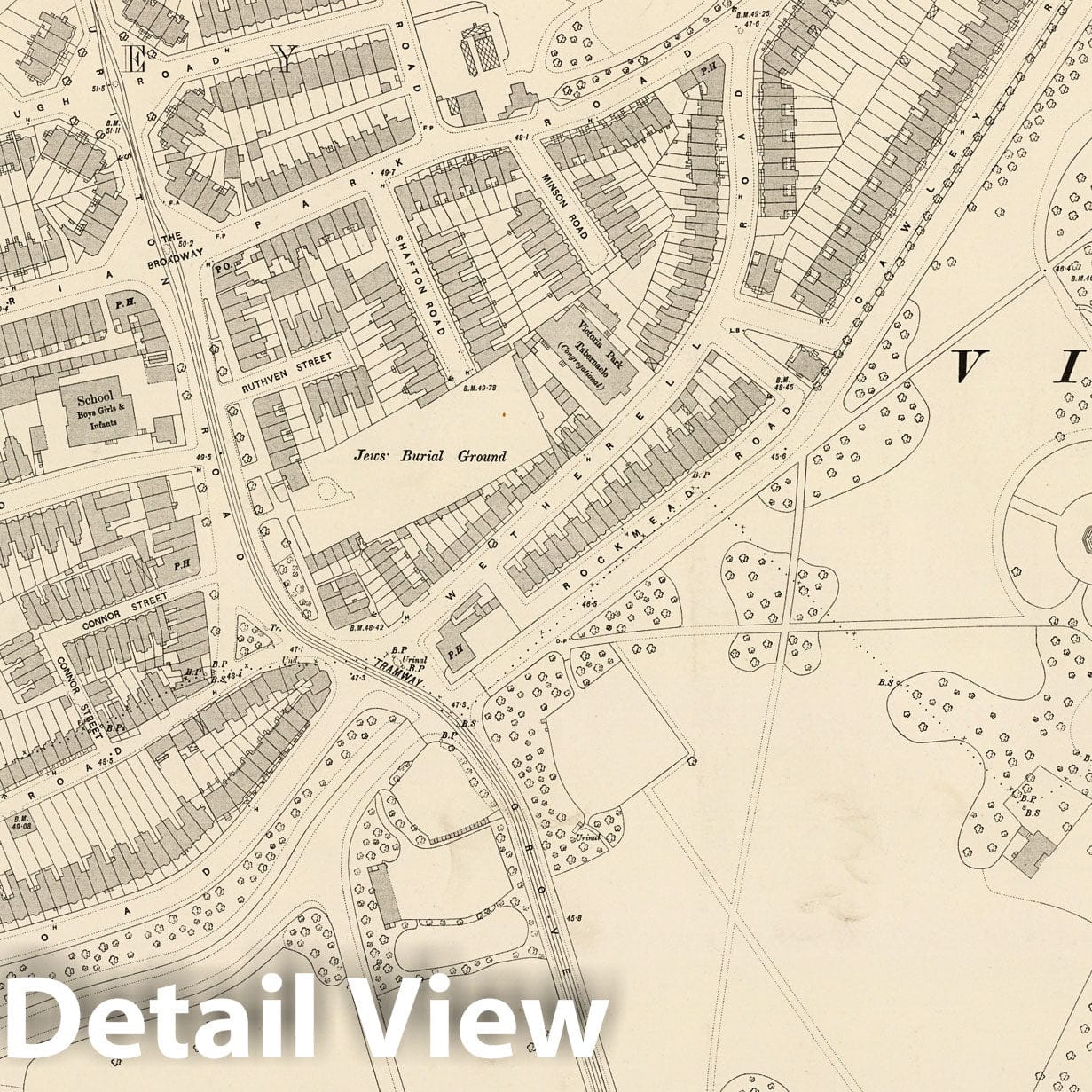 London, Sheet VII.29 - Survey Map, 1895 - Ordnance Survey Historical Print