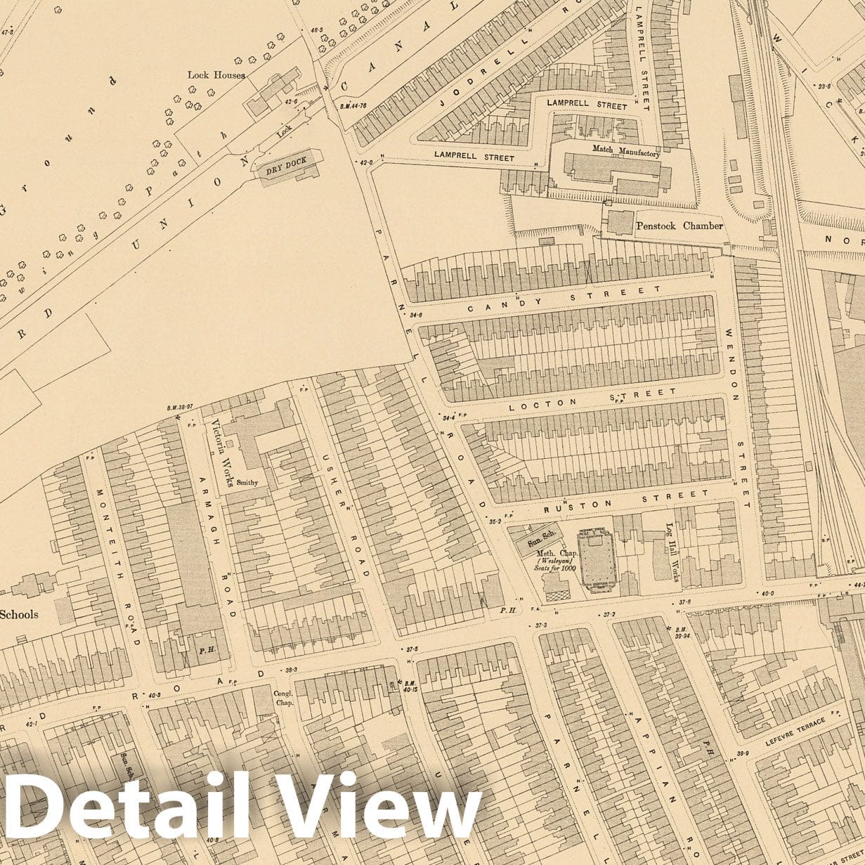 London, Sheet VII.30 - Survey Map, 1895 - Historical Map Print