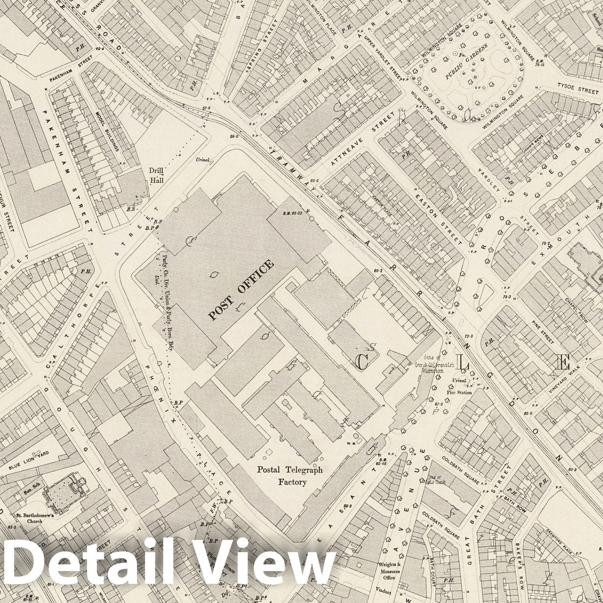 London Sheet VII.44 - 1896 Ordnance Survey Map Print