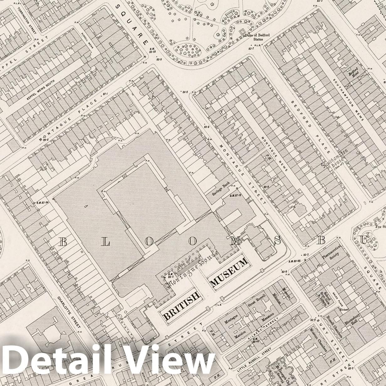 London, Sheet VII.53 - Survey Map, 1895 - Ordnance Survey Historical Print