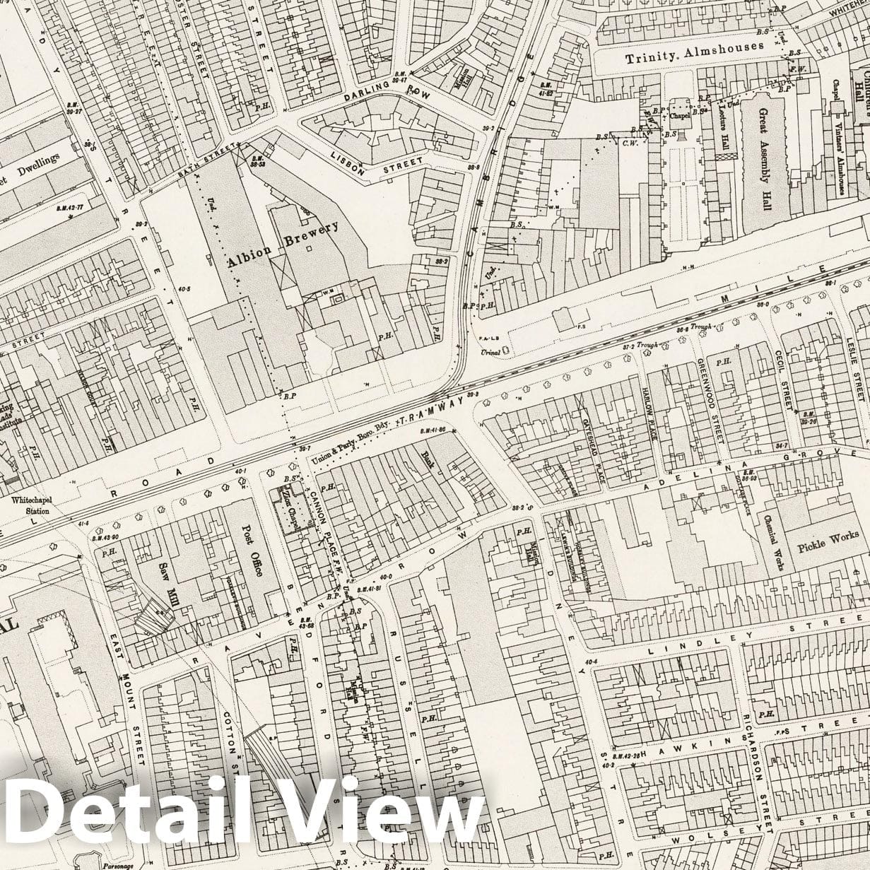 London Sheet VII.58 - Ordnance Survey Map, 1896 - Historical Map Print