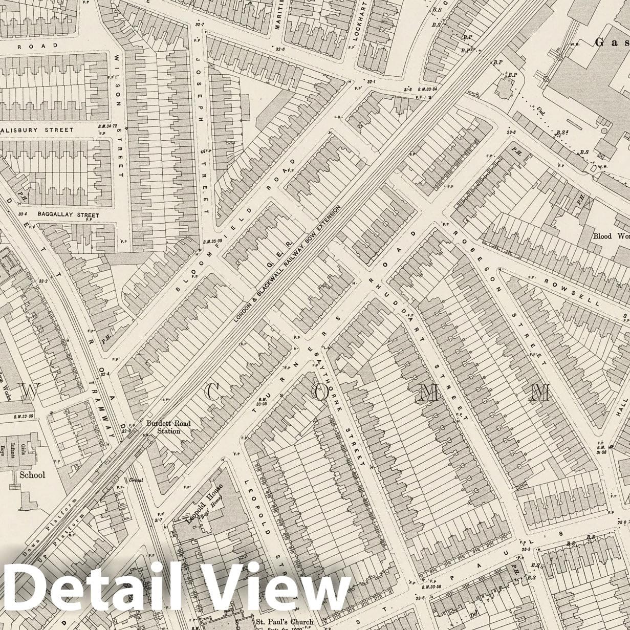 London, Sheet VII.60 - Survey Map, 1896 - Ordnance Survey Historical Print