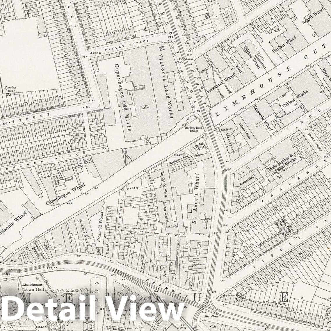 London, Sheet VII.70 - Survey Map, 1895 - Ordnance Survey Historical Print