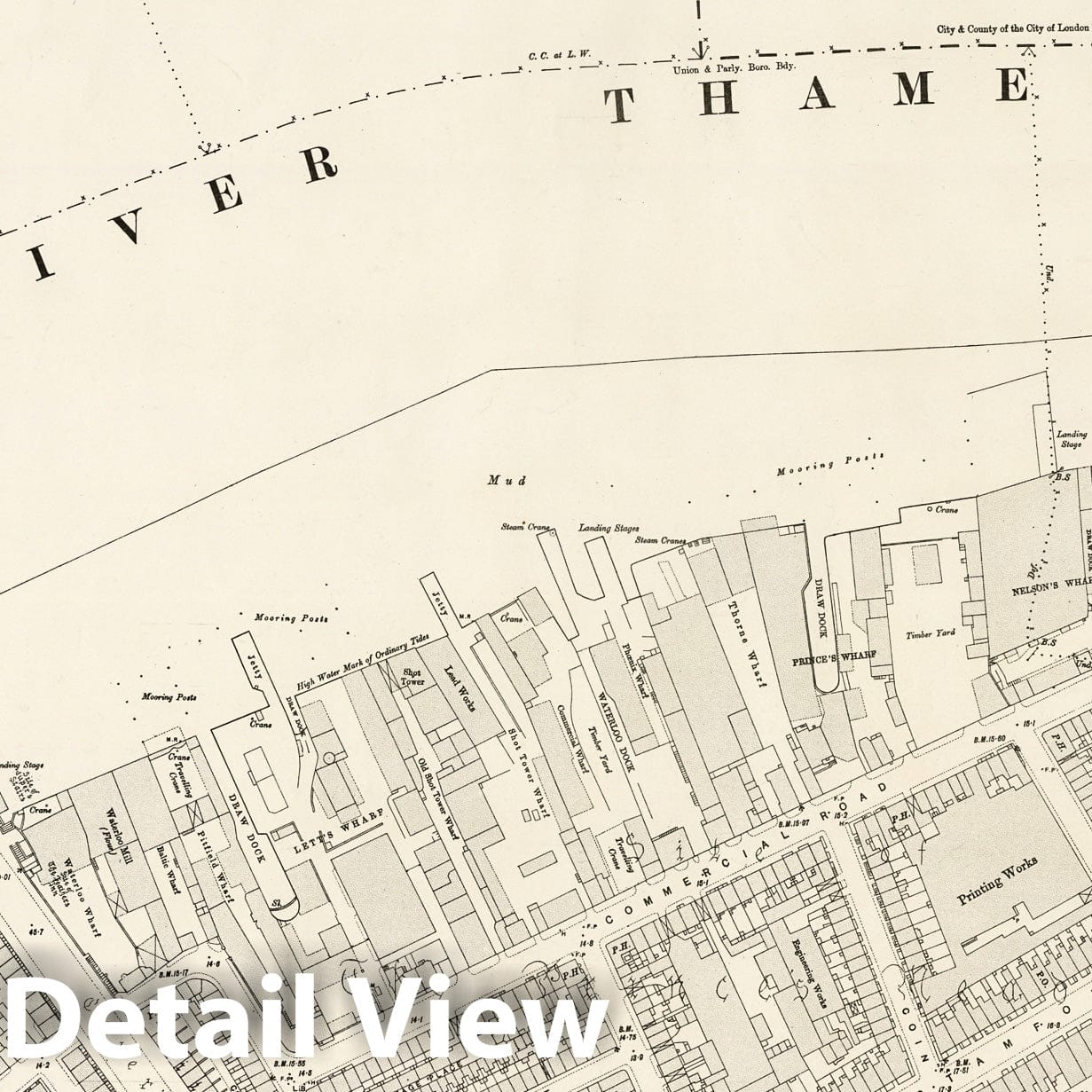 London, Sheet VII.74 - Survey Map, 1896 - Historical Map Print