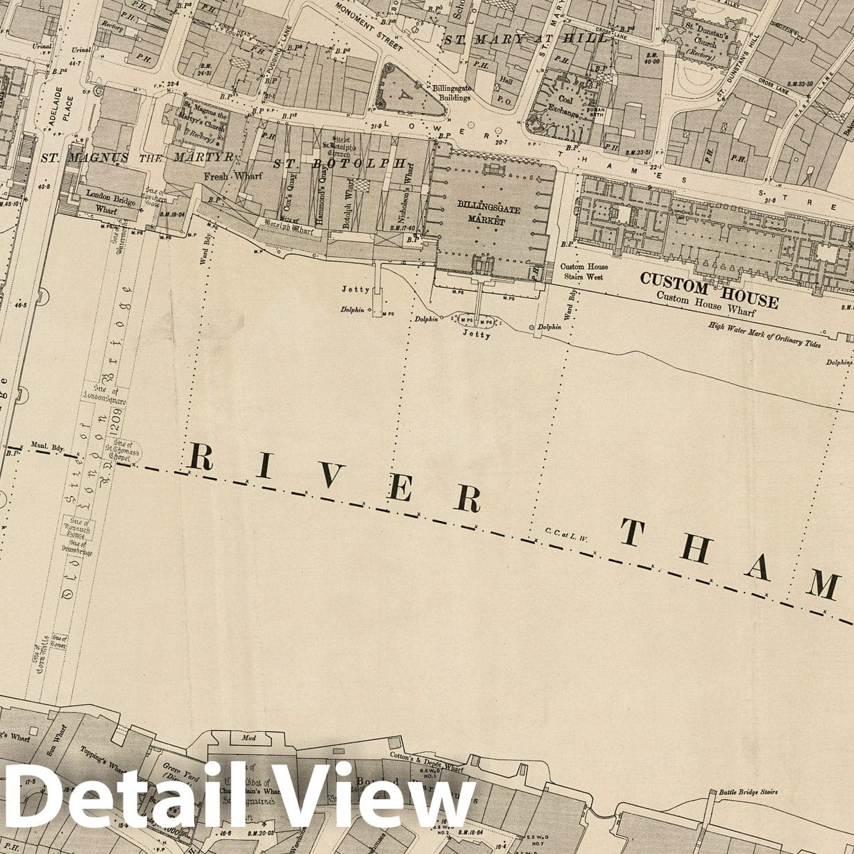 London, Sheet VII.76 - Survey Map, 1896 - Ordnance Survey Historical Print