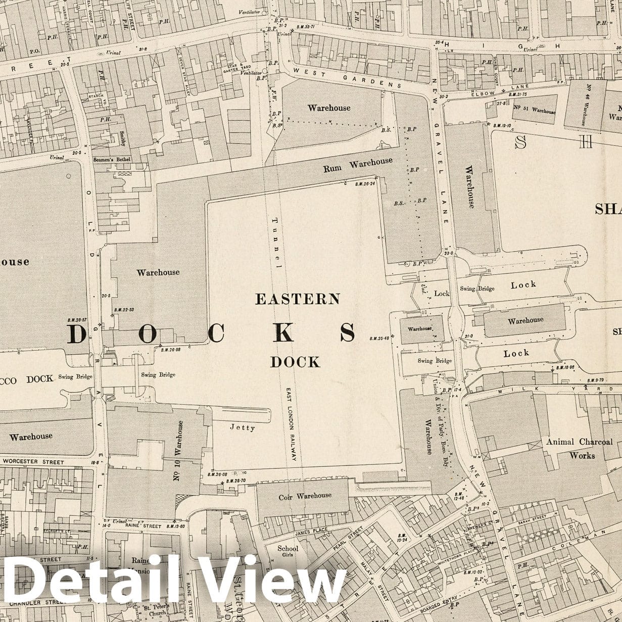 London, Sheet VII.78 - Survey Map, 1896 - Ordnance Survey Historical Print
