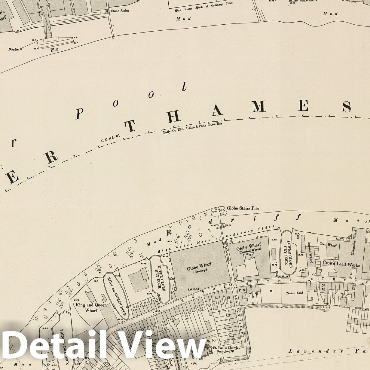 London, Sheet VII.79 - Survey Map, 1896 - Ordnance Survey Historical Map Print