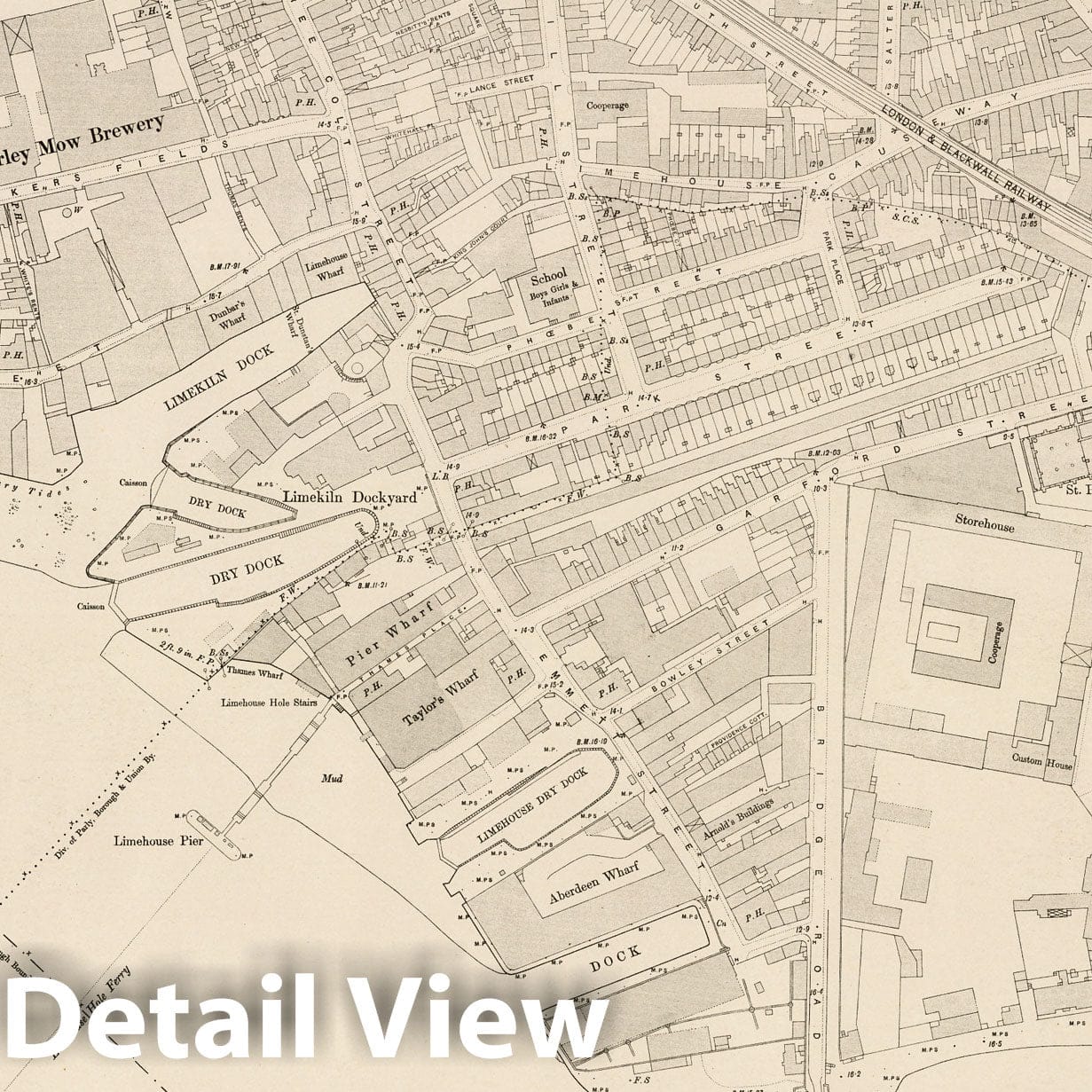 London, Sheet VII.80 - Survey Map, 1895 - Ordnance Survey Print