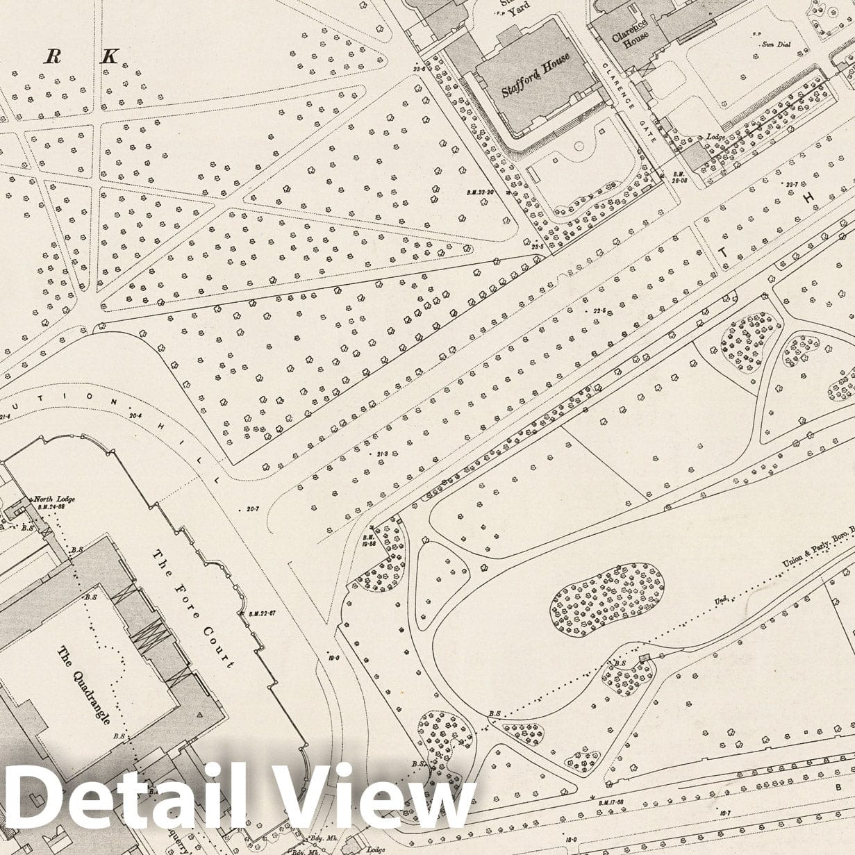London, Sheet VII.82 - Survey Map, 1895 - Ordnance Survey Historical Print