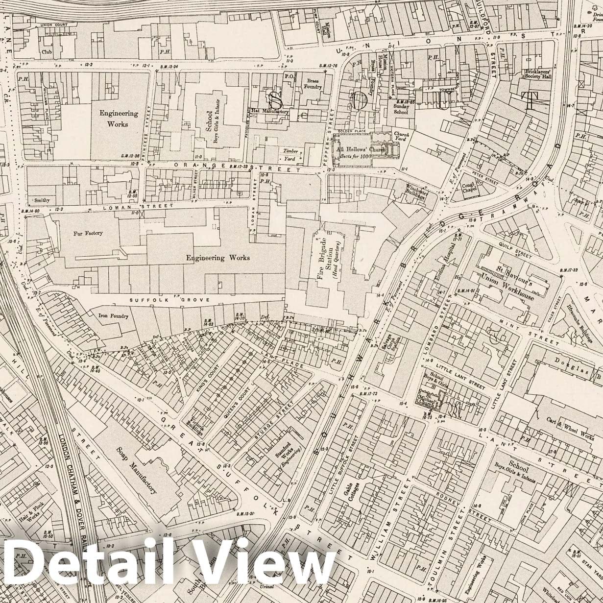 Historic Map : London (England), City Atlas Map, London Sheet VII.85 1895 - Vintage Wall Art